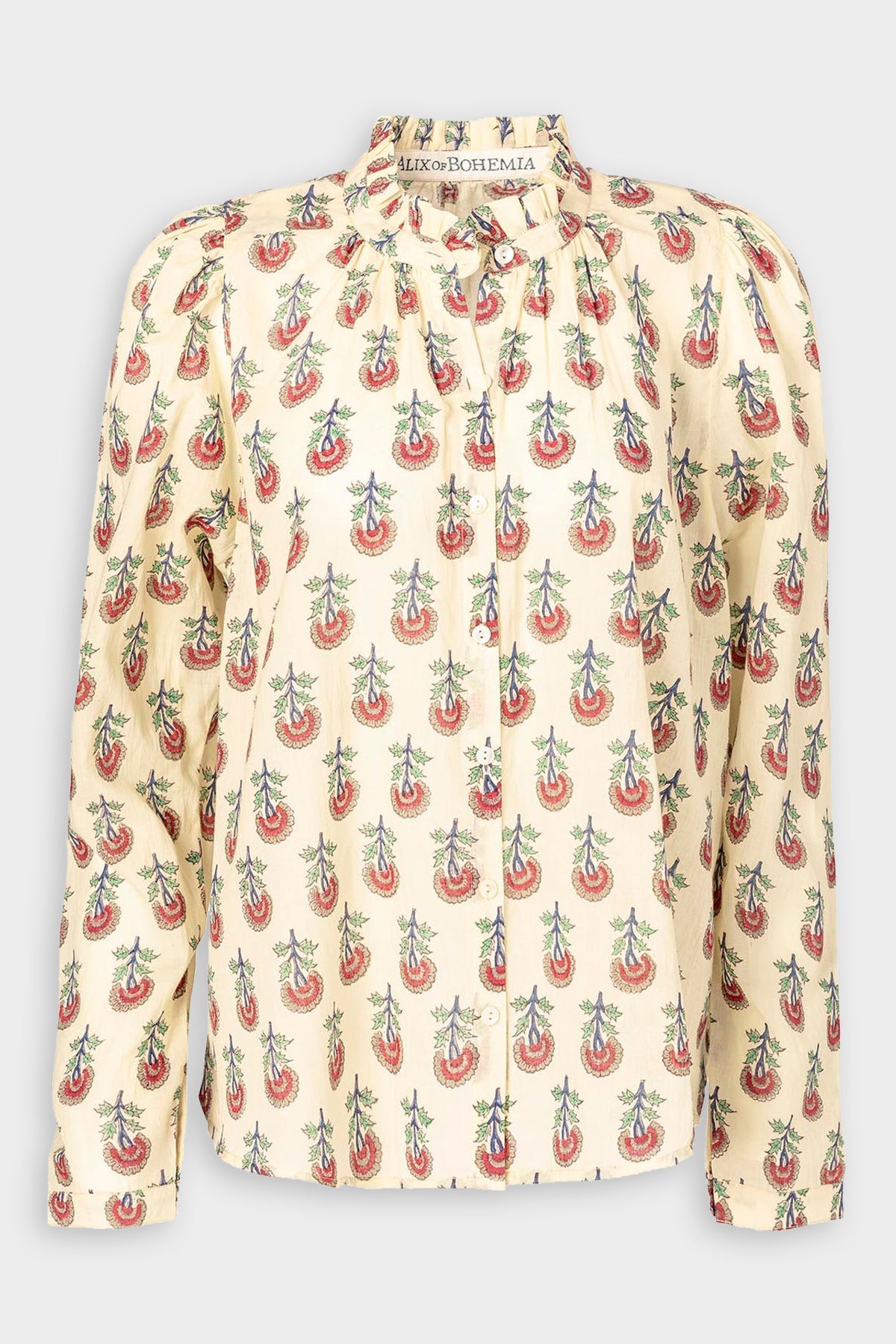 Annabel Ivory Rose Shirt in Cream Chiffon - shop-olivia.com