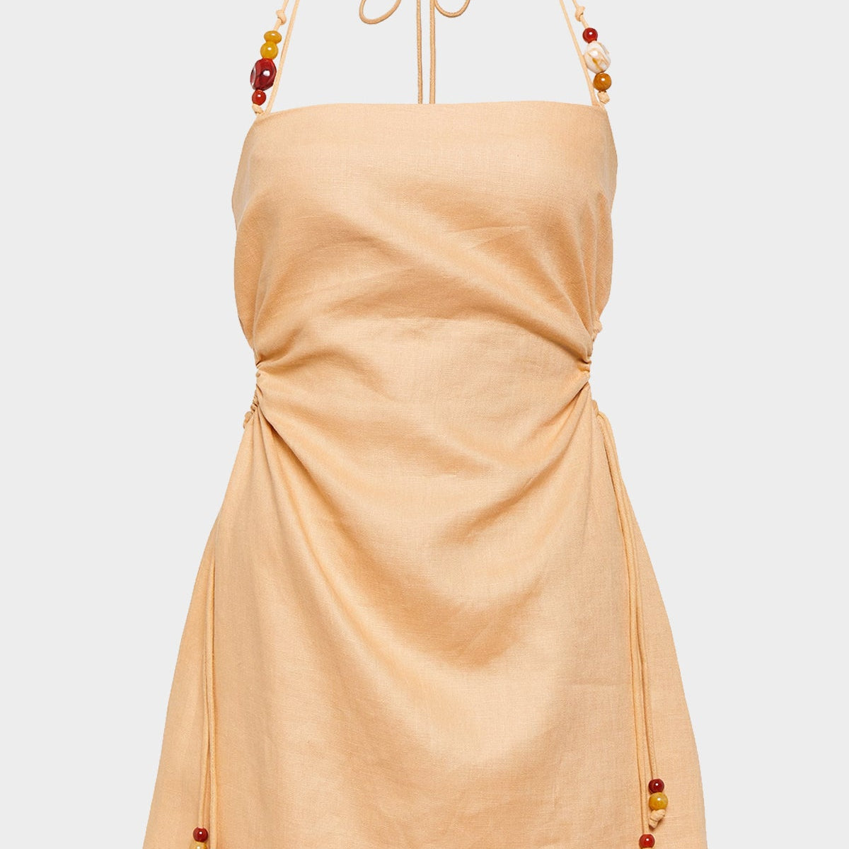 Sir Antonia Beaded Mini Dress in Light Tan – Coco & Lola