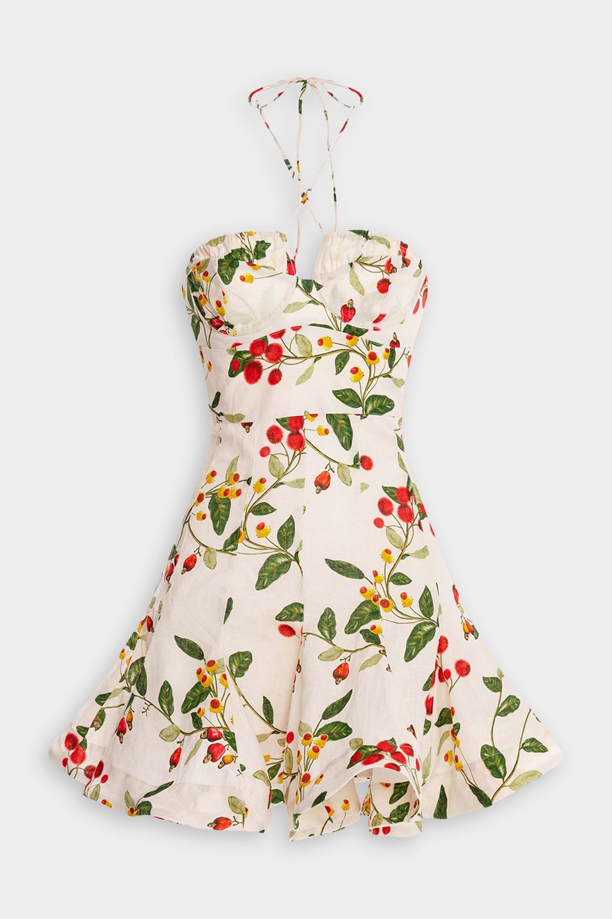 Anturio Frutal Linen Mini Dress - shop-olivia.com