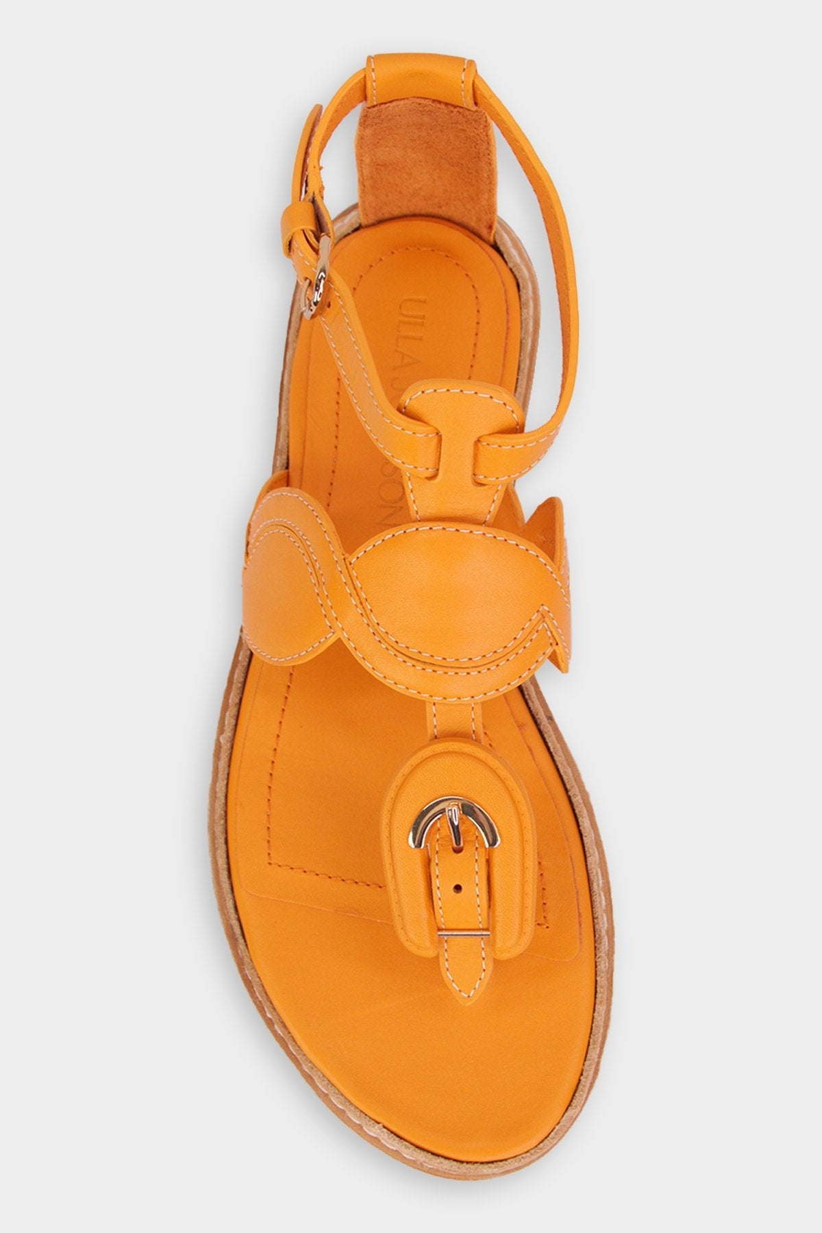 Arabella Braided Leather Sandal in Marigold - shop-olivia.com