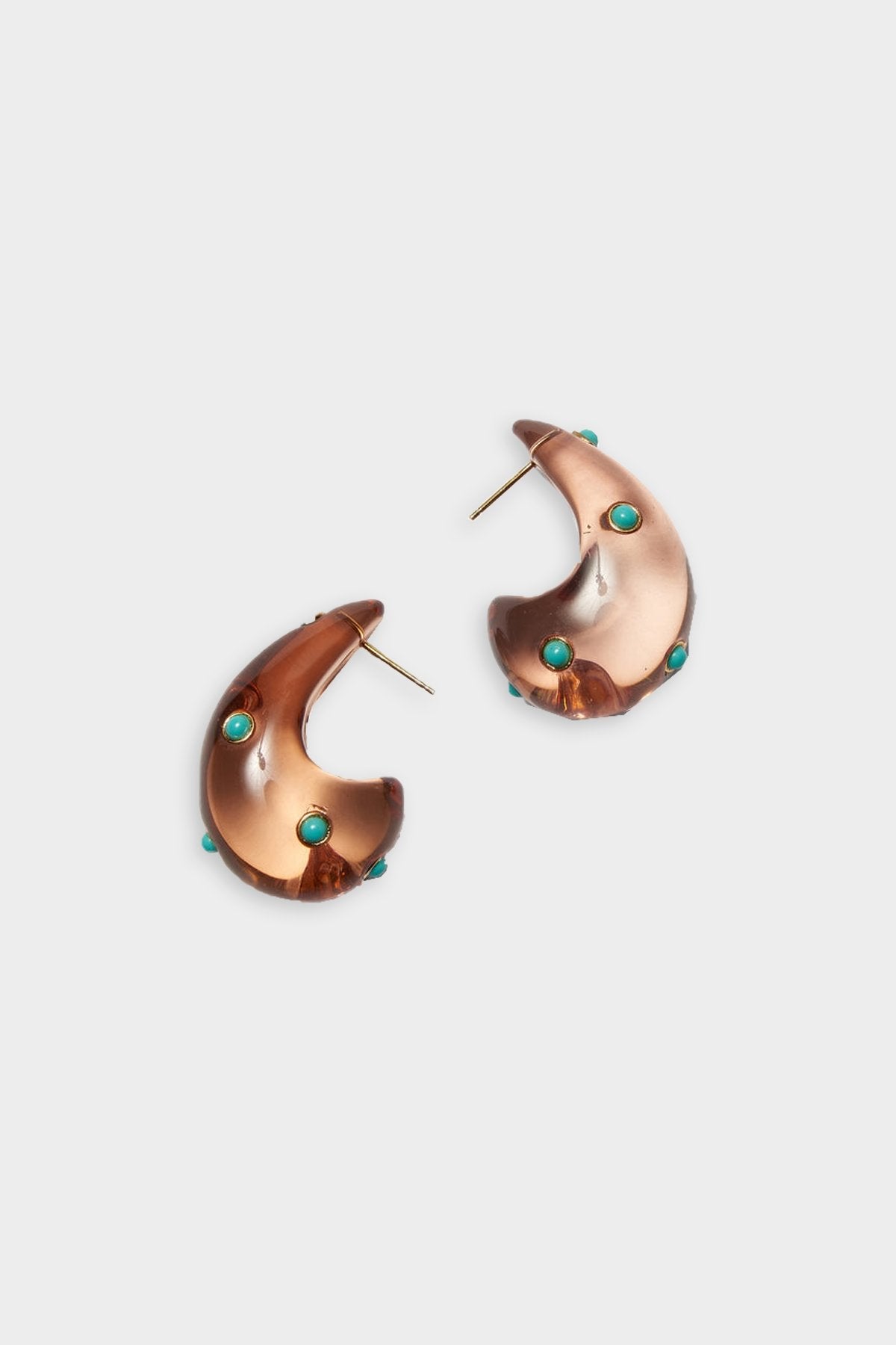 Arp Earrings in Dotted Caramel - shop-olivia.com