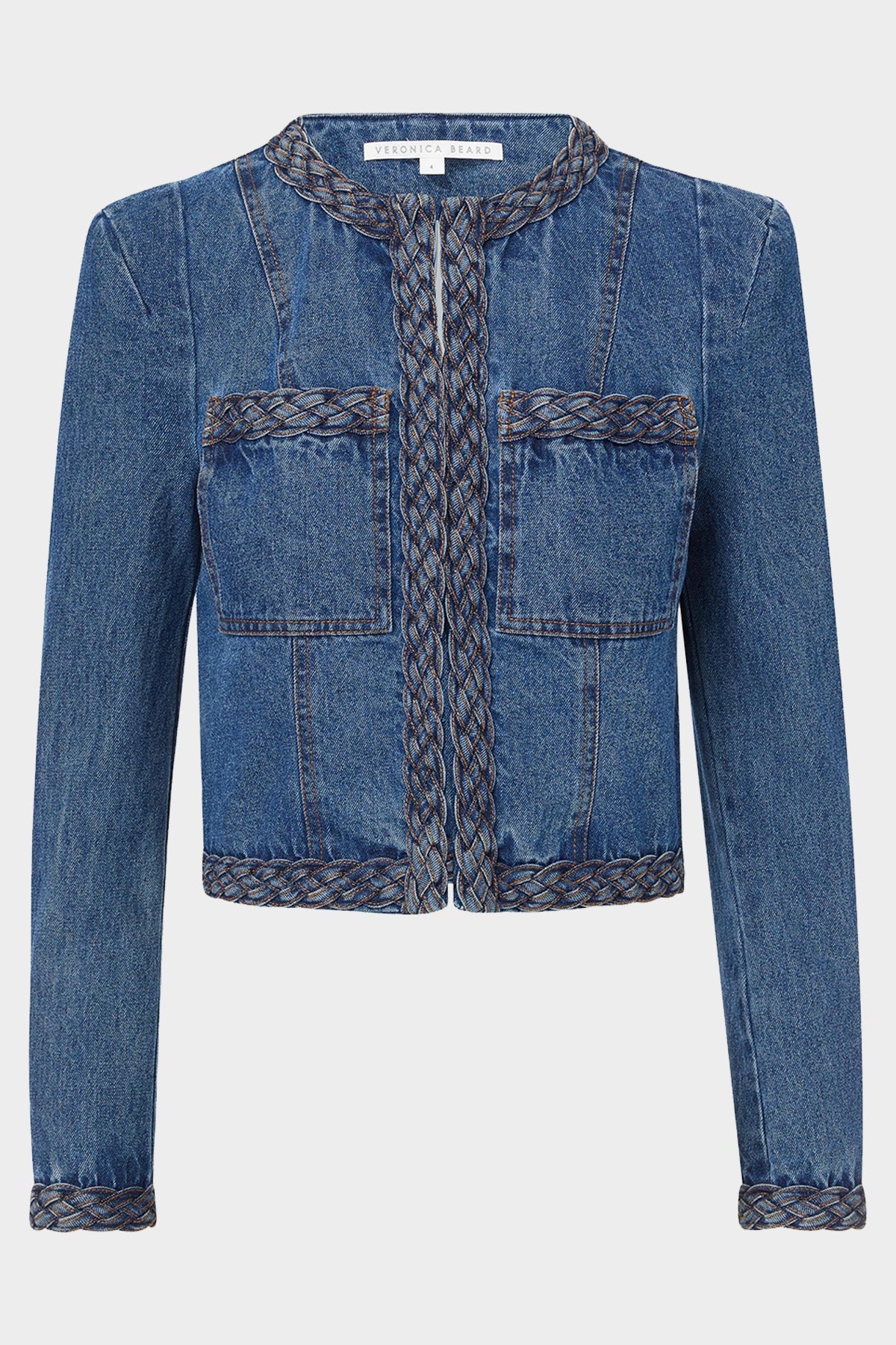 Arrowe Denim Jacket in Stone Bright Blue - shop-olivia.com