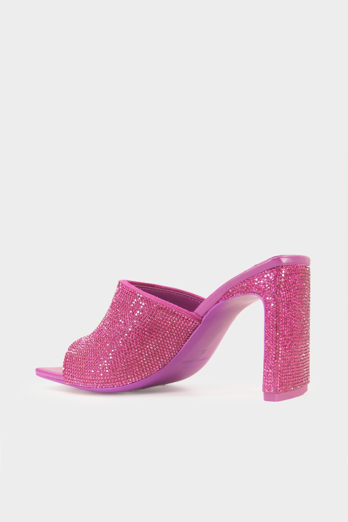 Asia Heeled Crystal Mule in Opera Mauve - shop-olivia.com