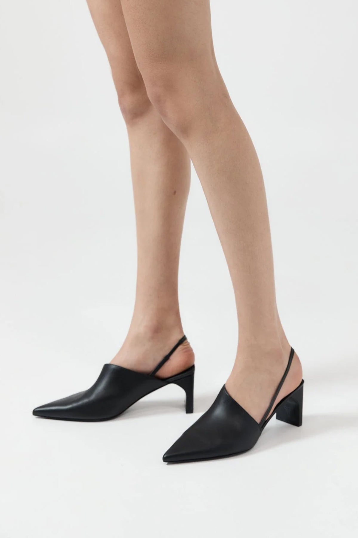 Asymmetric Heel in Black - shop-olivia.com
