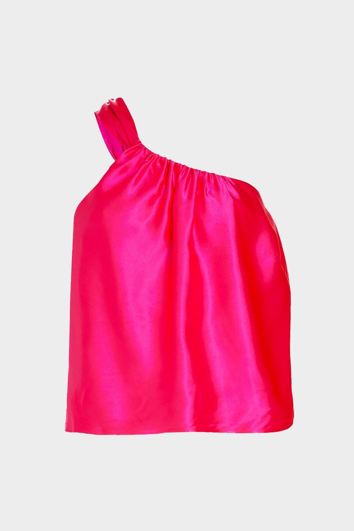 Asymmetric Strap Top in Hot Pink - shop-olivia.com