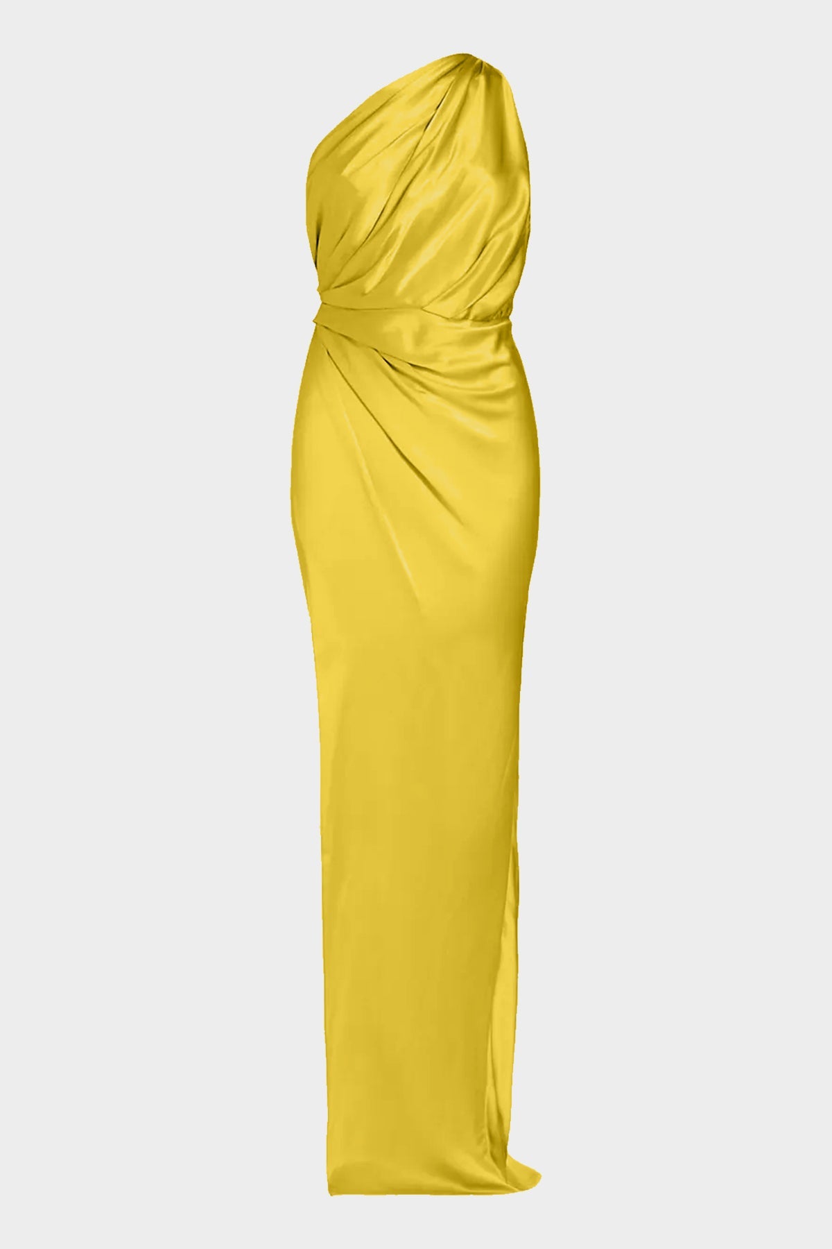 Asymmetrical Drape Gown in Dijon - shop-olivia.com