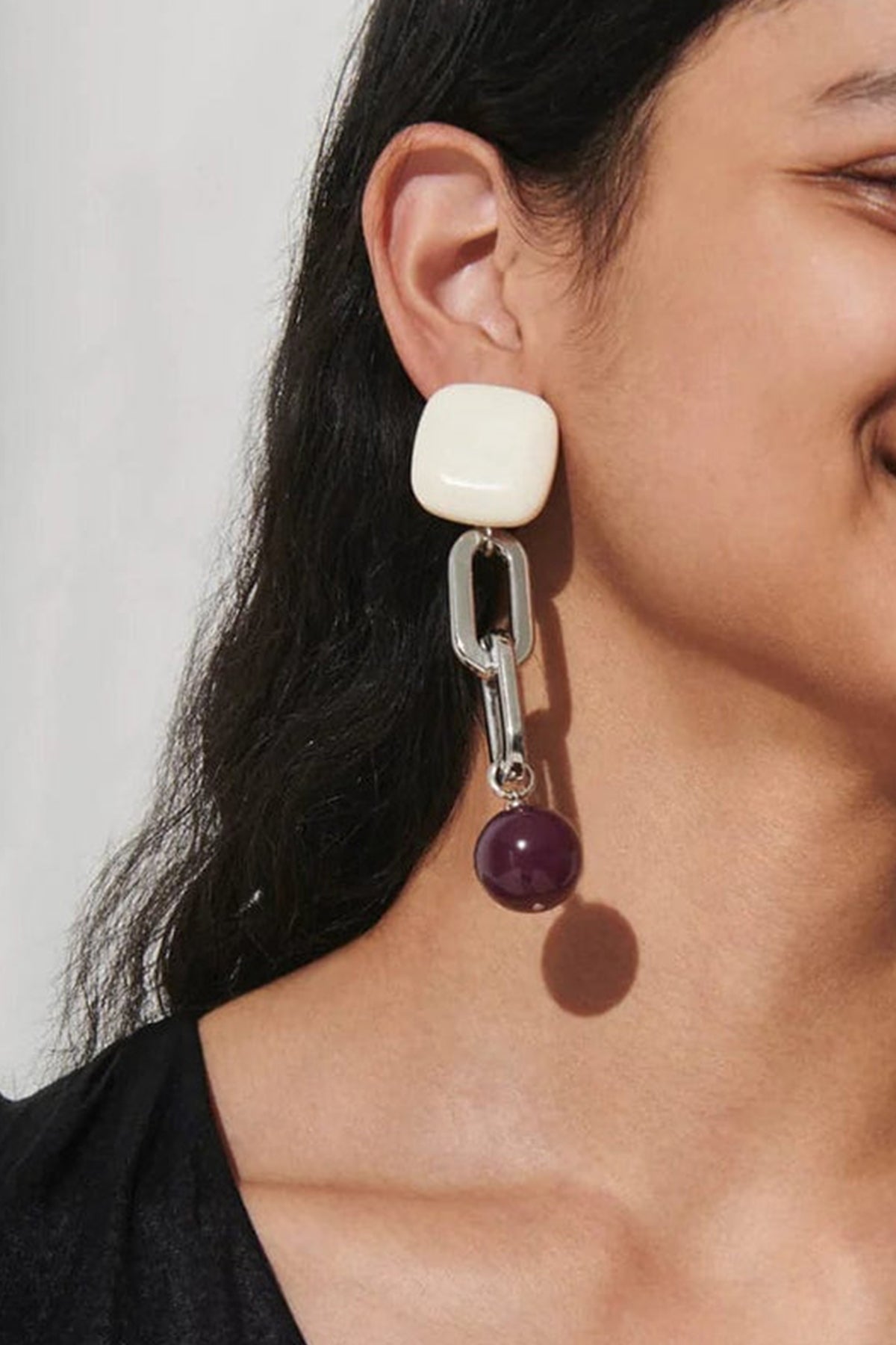 Ayala Clip-On Earrings in Bone - shop-olivia.com