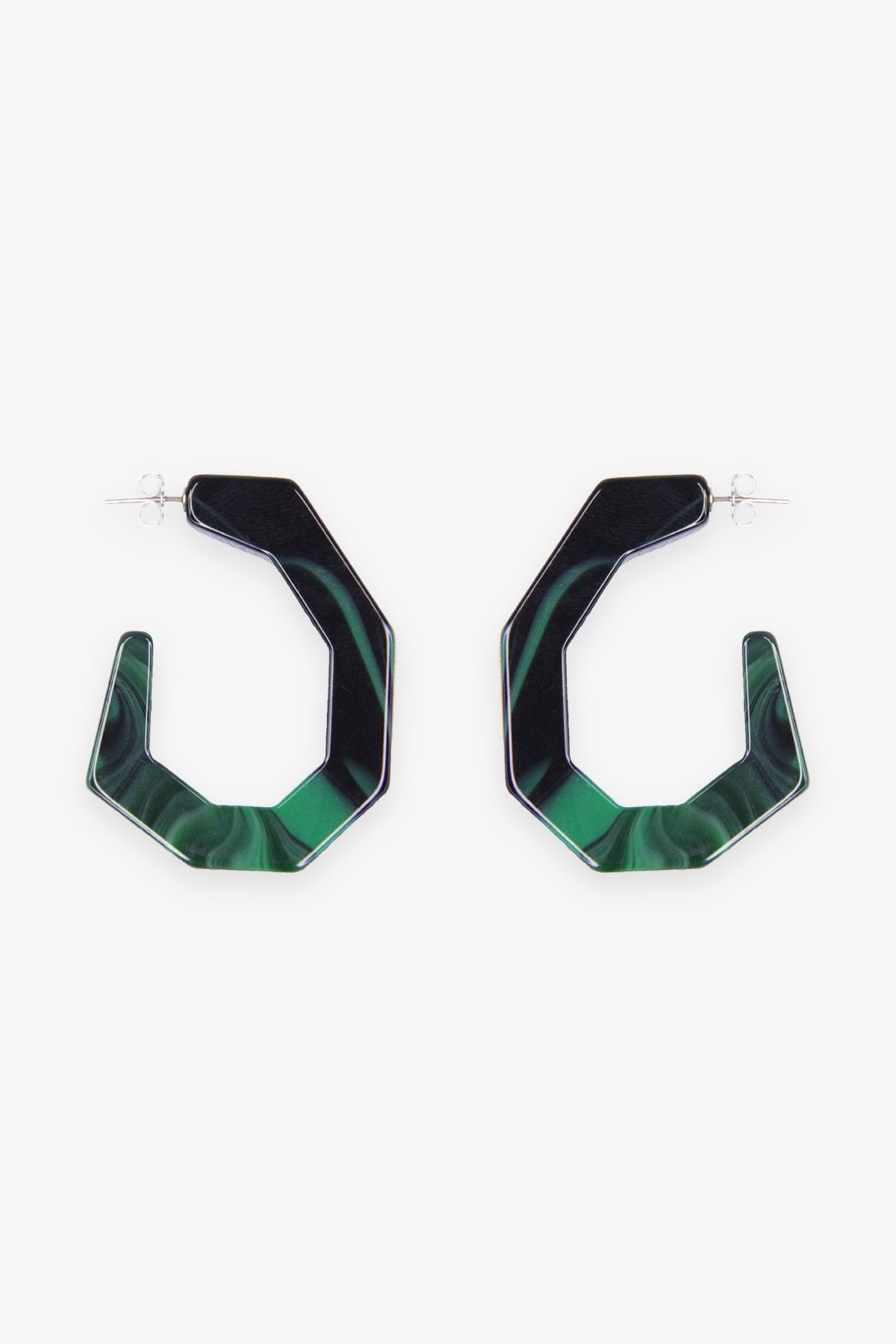 Baby Factor Earrings in Malachite