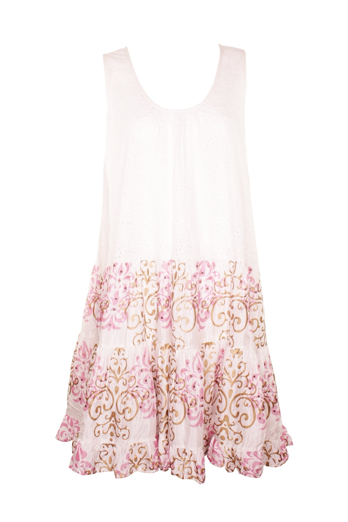 Babydoll Dress in White - shop-olivia.com