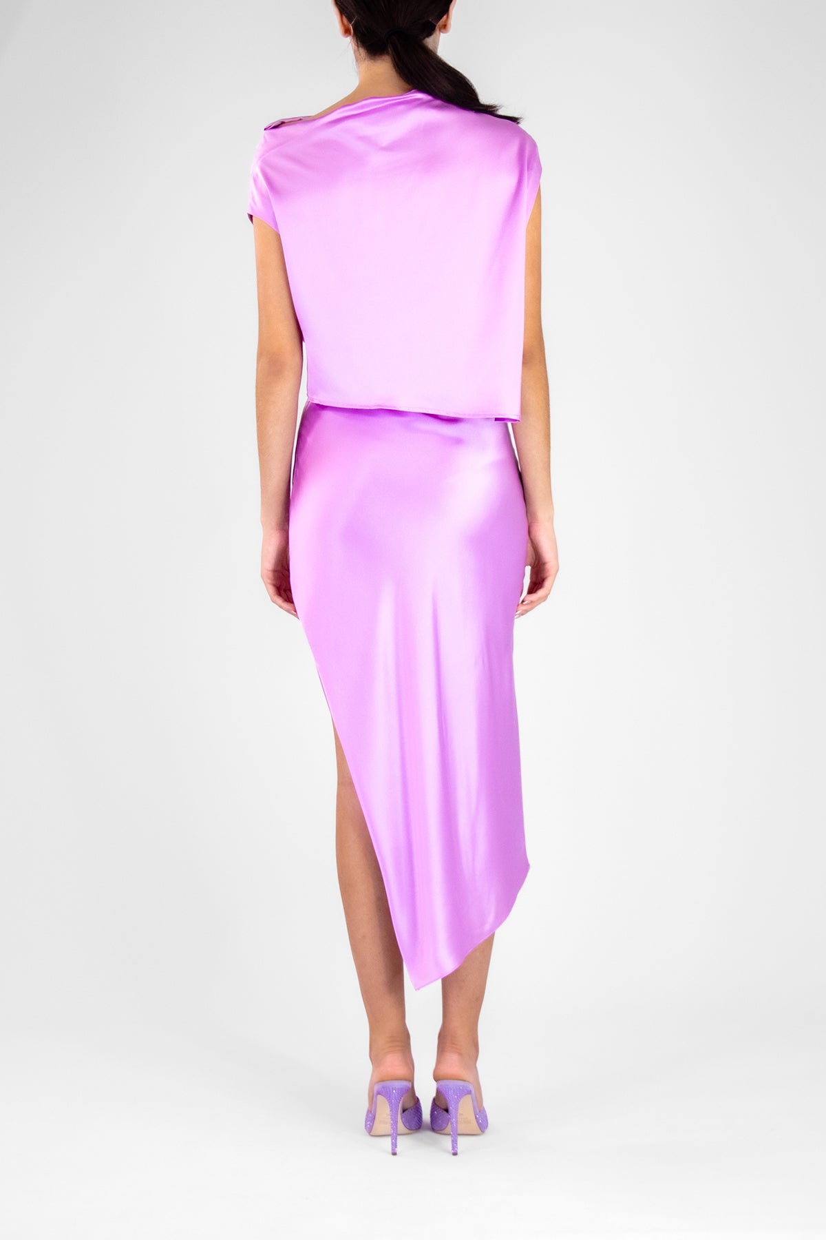 Bais Midi Skirt in Lavender - shop-olivia.com