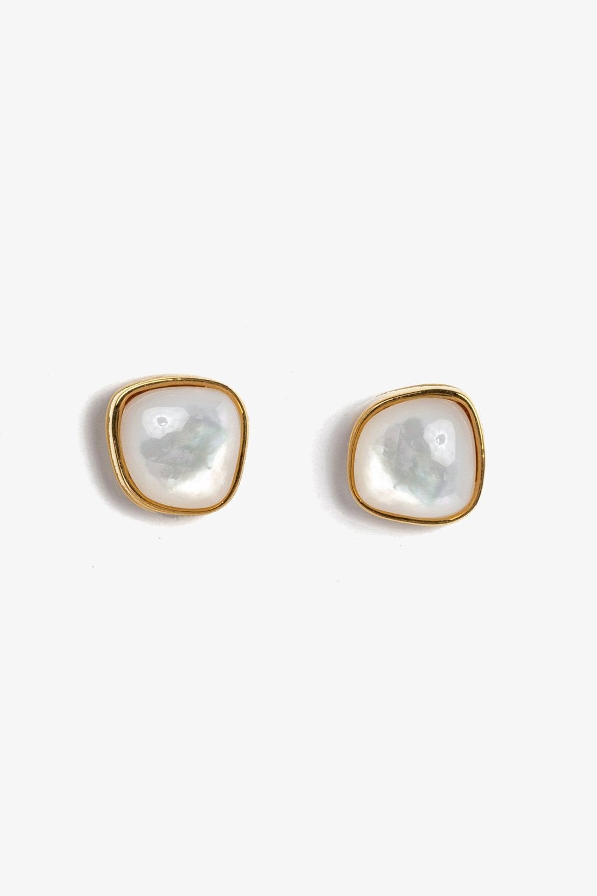 Bay Studs in Mother of Pearl - shop-olivia.com