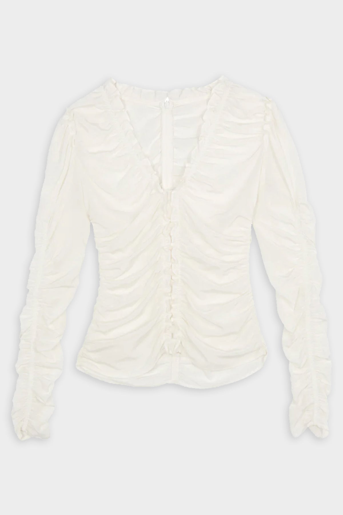 Beckett Silk Top in Whisper White - shop-olivia.com