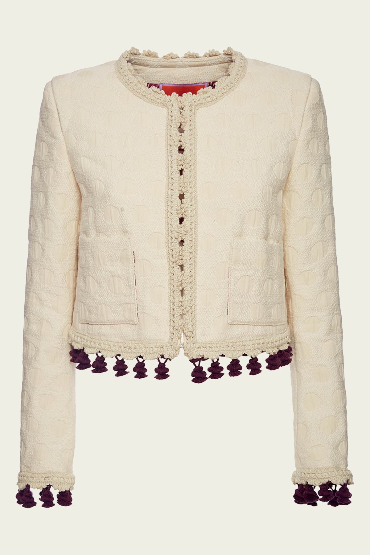 Bijoux Jacket Embroidered in Creamy - shop-olivia.com