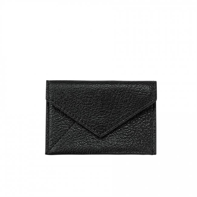Black Goatskin Mini Envelope - shop-olivia.com