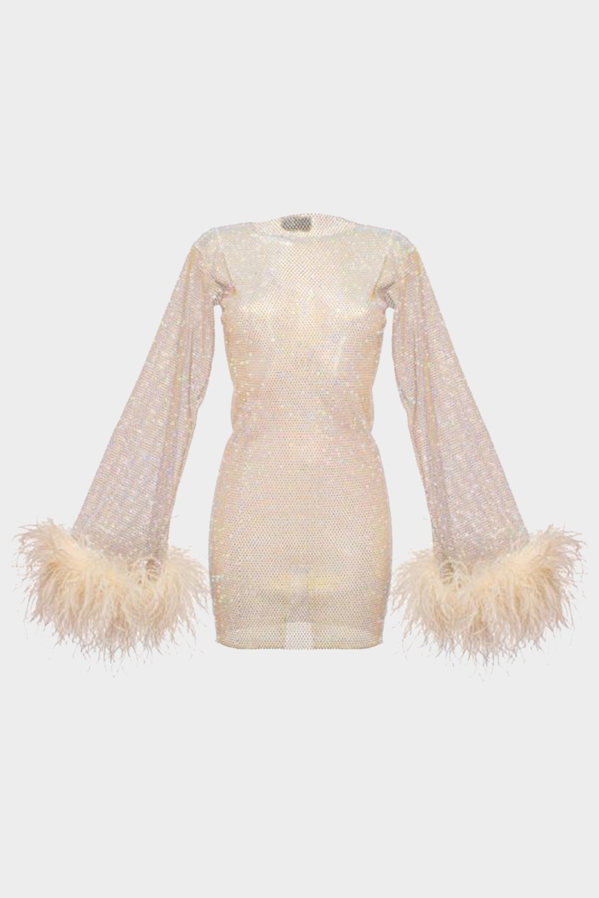 Blush Feathers Mini Dress - shop-olivia.com