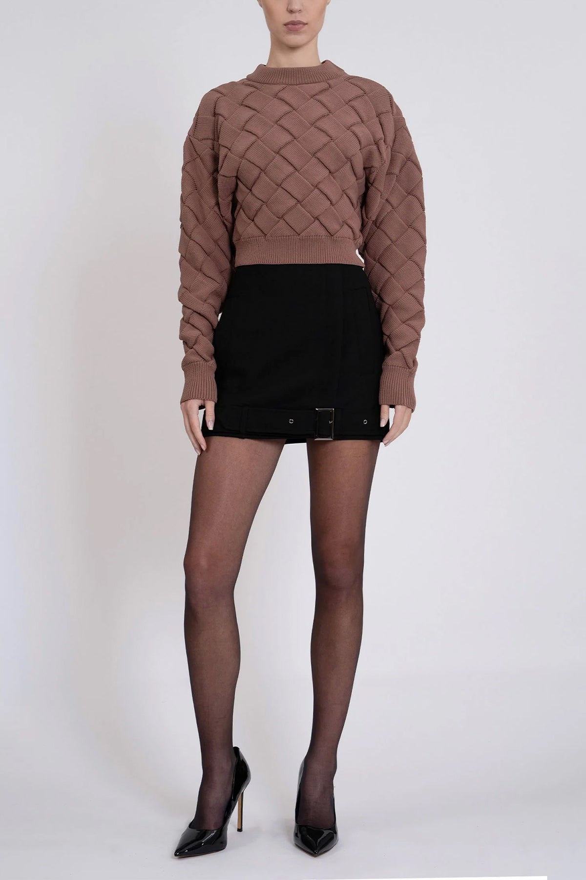 Brenton Mini Skirt in Black - shop-olivia.com