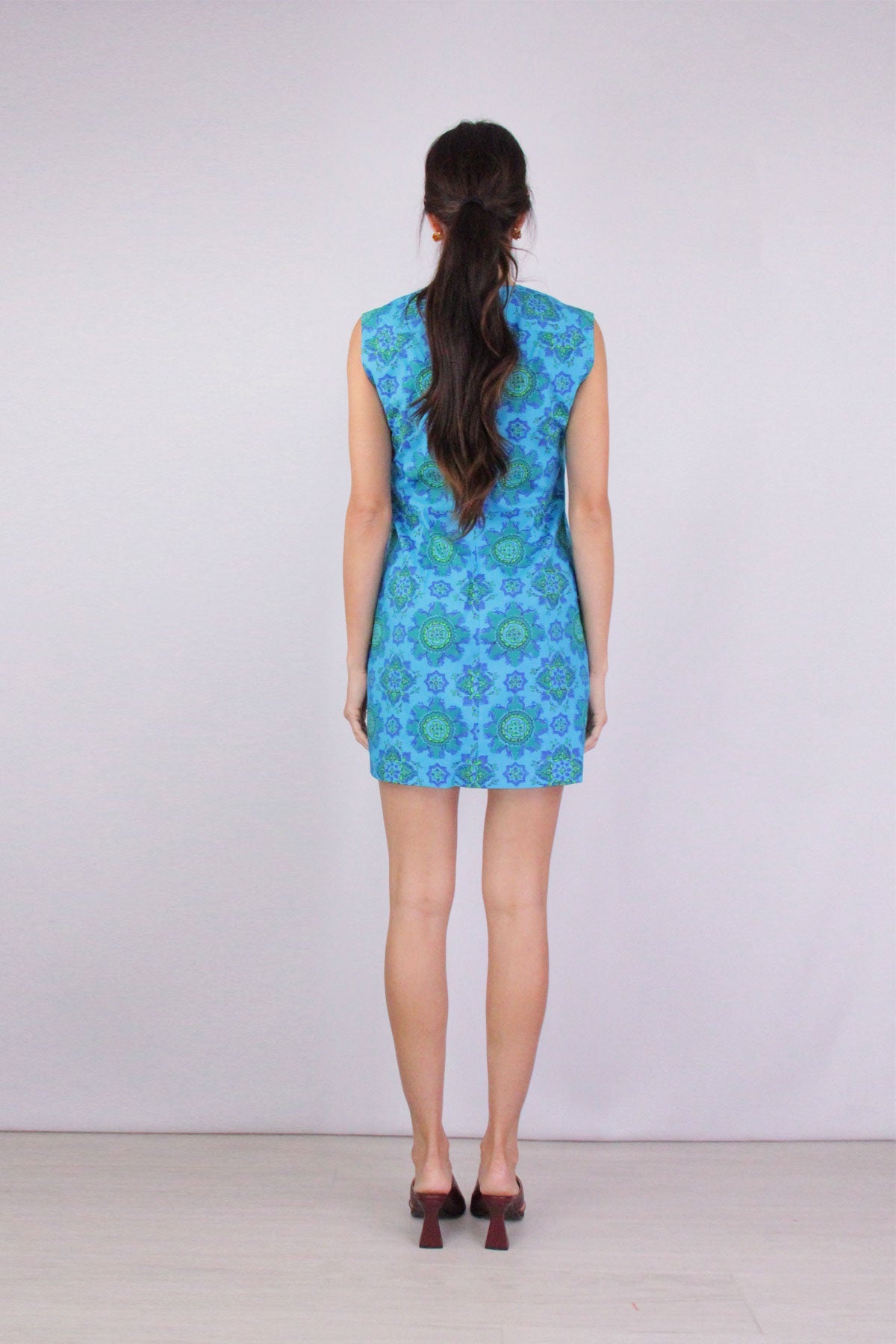 Breva Dress in Blue Multi - shop-olivia.com