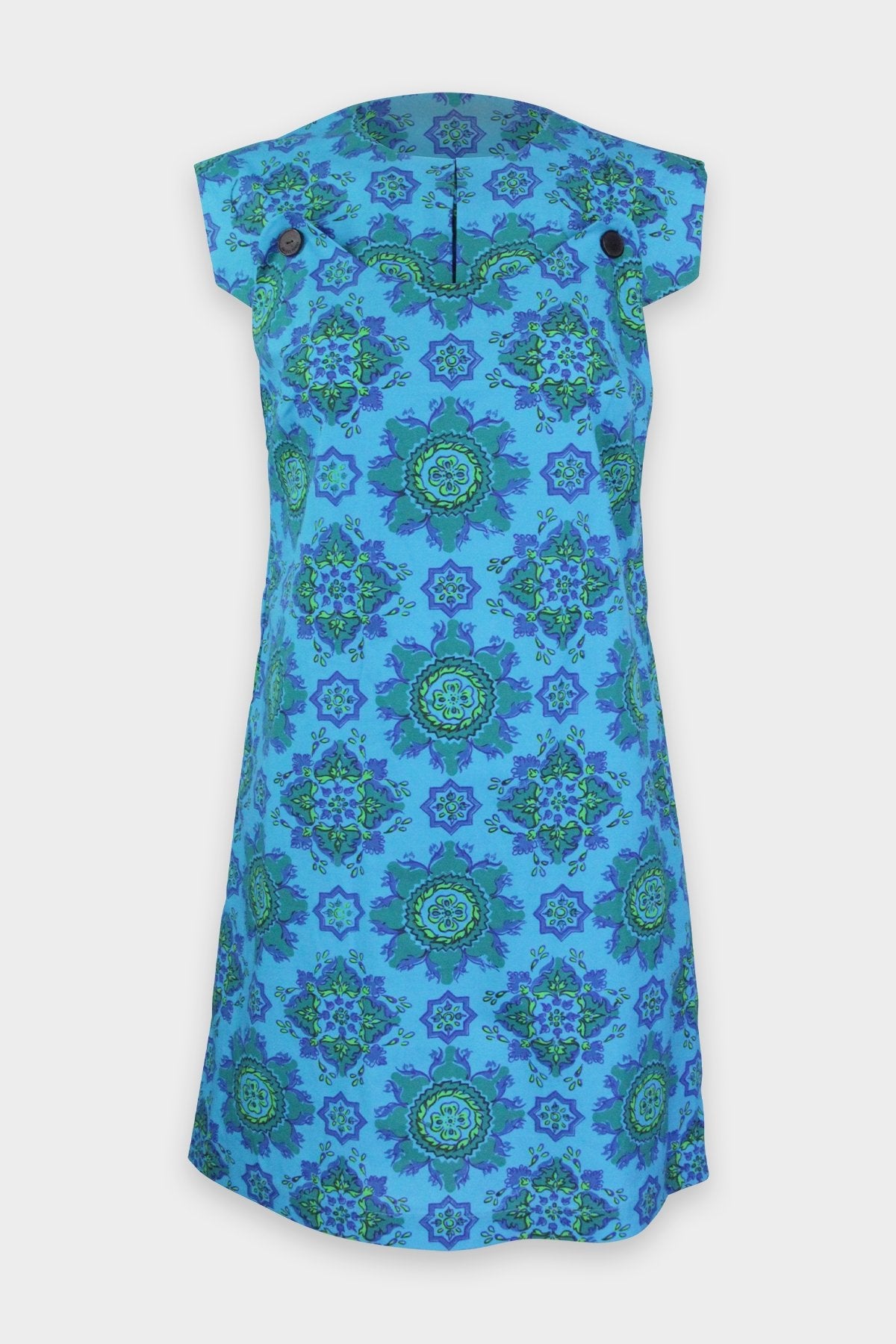 Breva Dress in Blue Multi - shop-olivia.com