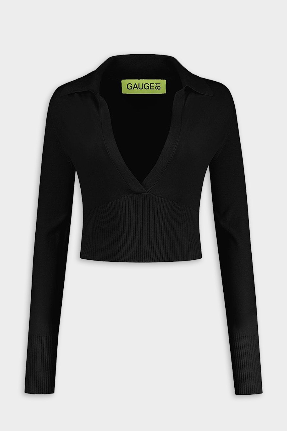 Burgos Long Sleeve Knit Top in Black - shop-olivia.com
