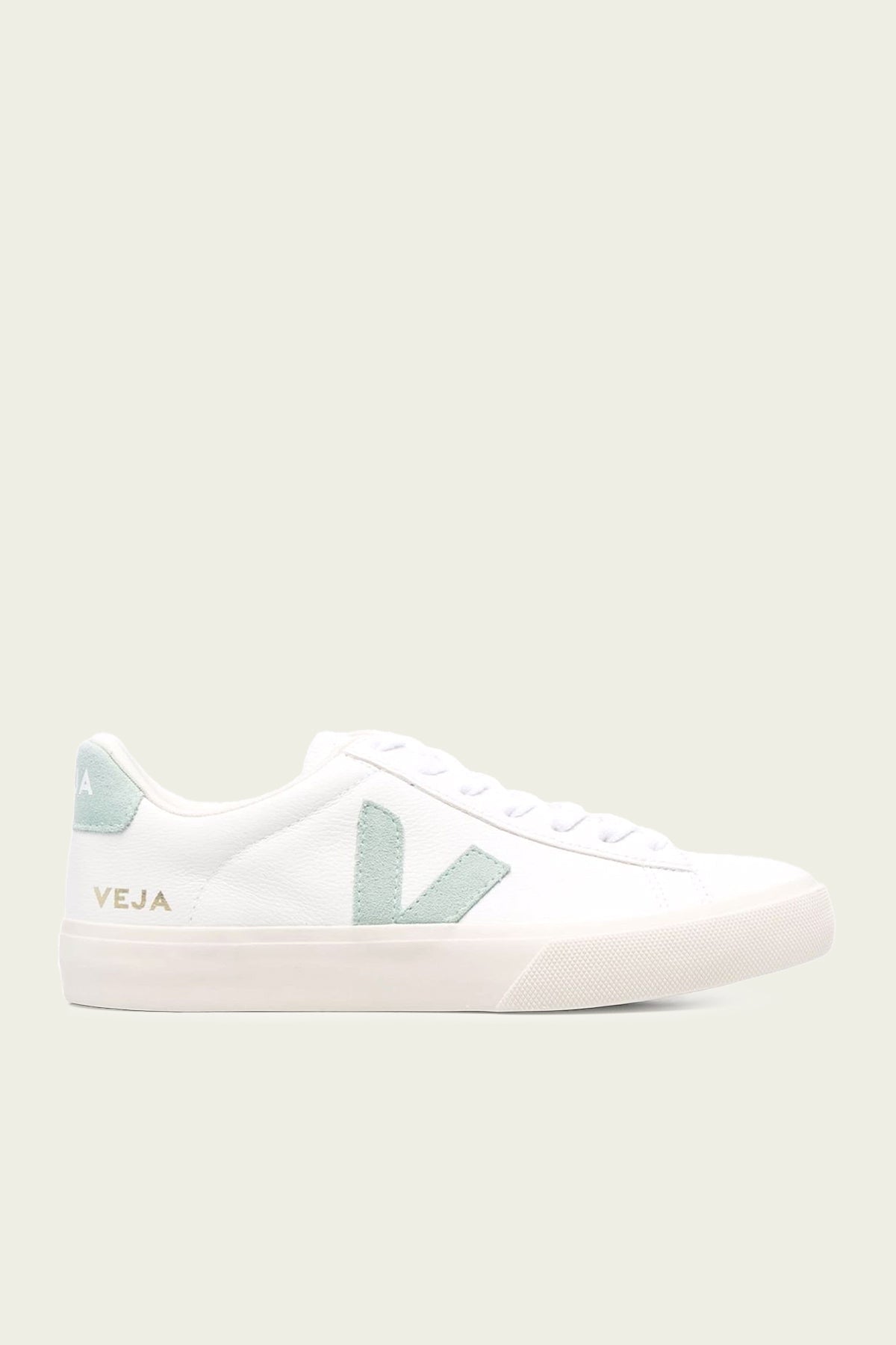 Campo Chromefree Leather Sneaker in White Matcha - shop-olivia.com