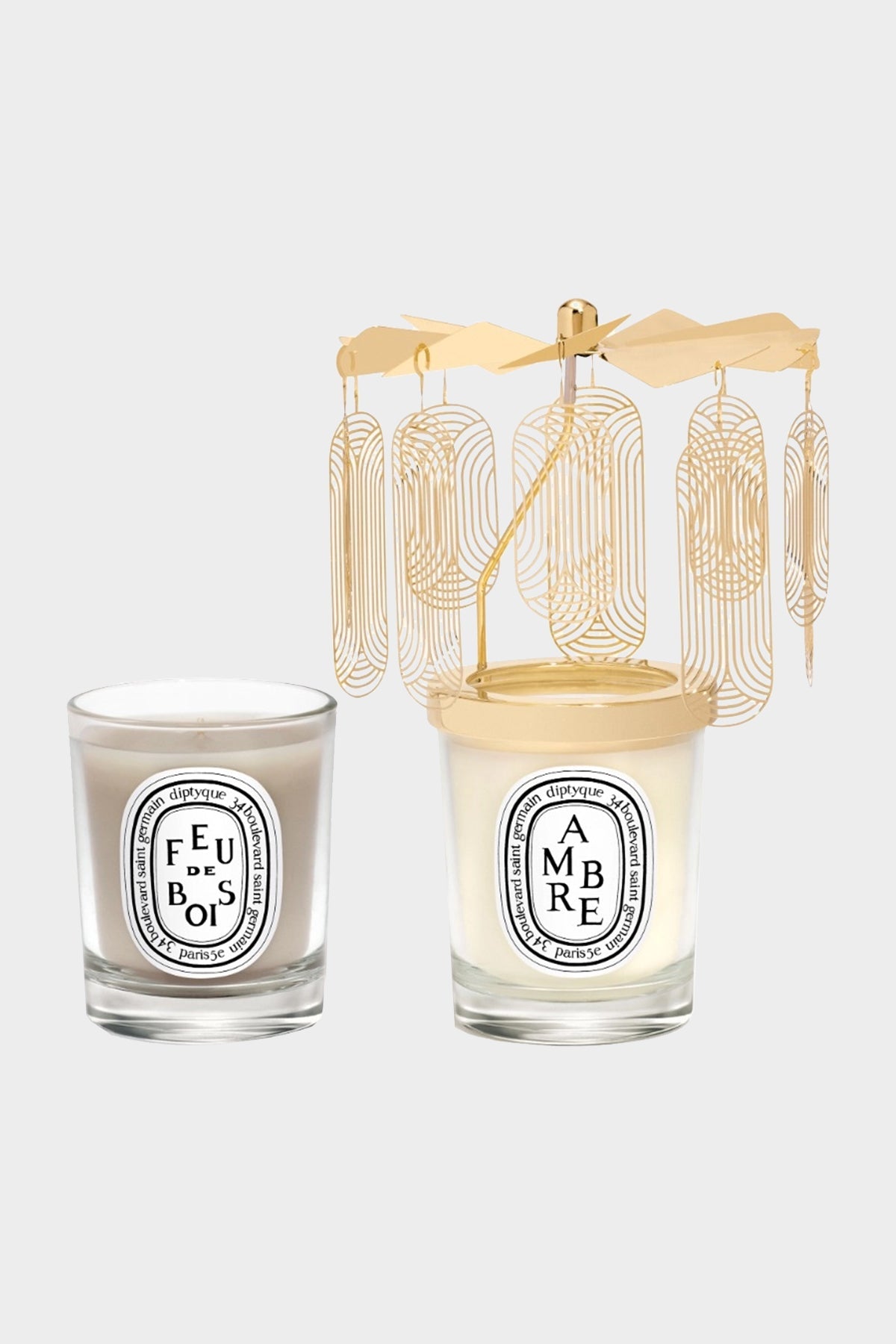 Carousel Set with 2 Candles (Amber & Feu de Bois 70g) - Holiday Edition 2023 - shop-olivia.com