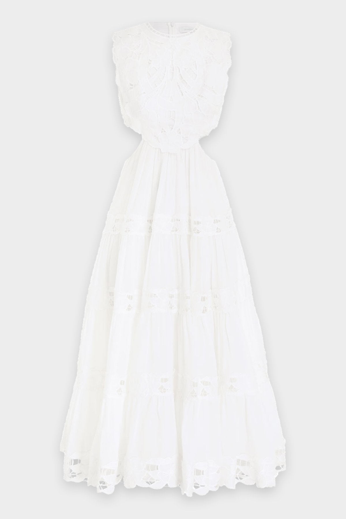 Cassia Yoke Dress in Ivory - shop-olivia.com