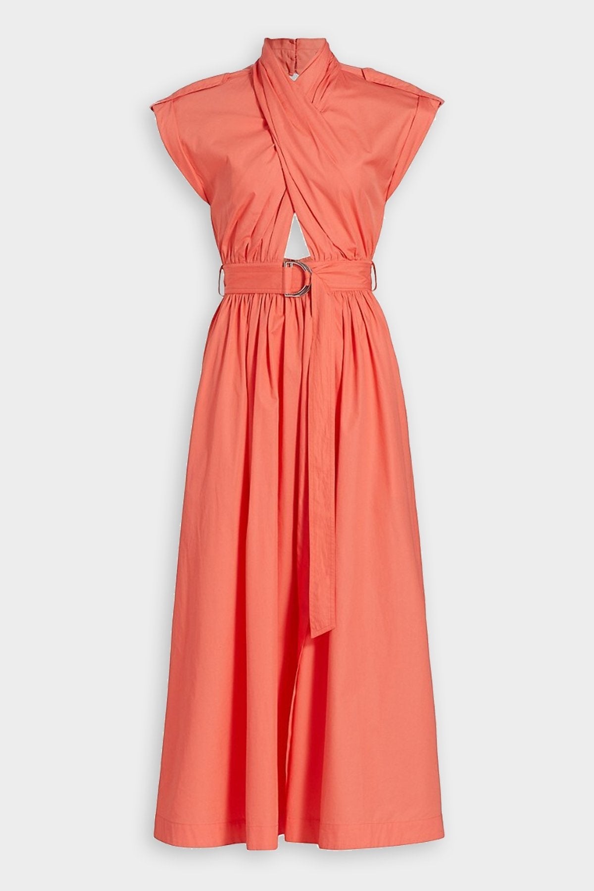 Celeste Wrap Dress in Coral - shop-olivia.com