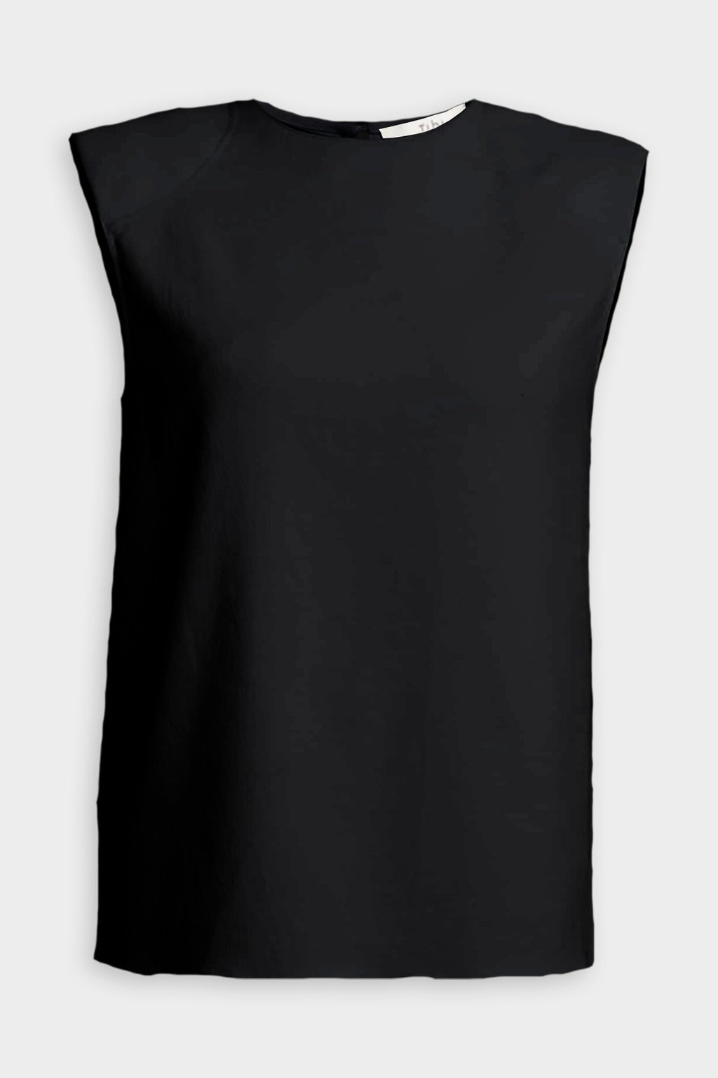 Chalky Drape Padded Shoulder Sleeveless Top