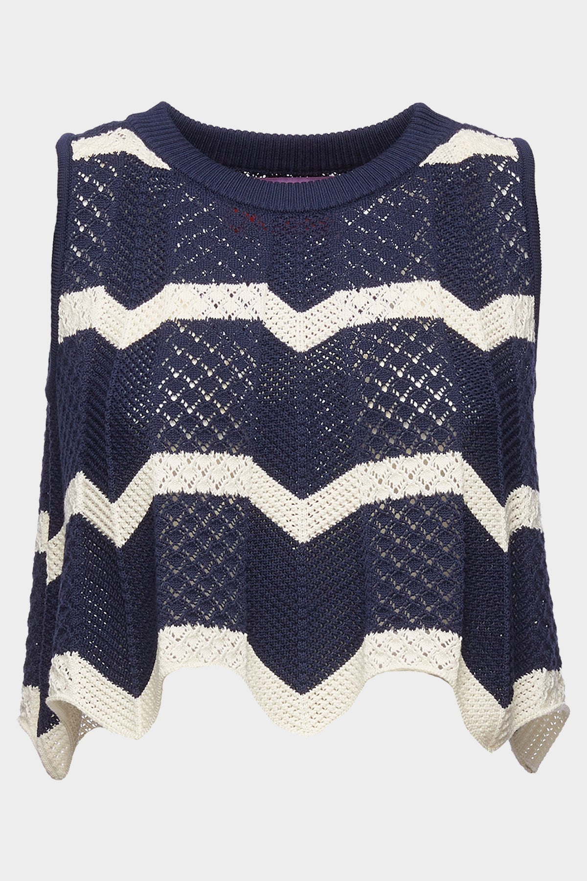 Chevron Top in Navy Avorio - shop-olivia.com