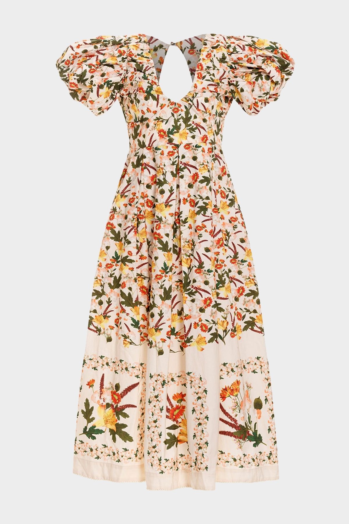 Chontaduro Clementina Cotton Midi Dress in Multicolor - shop-olivia.com