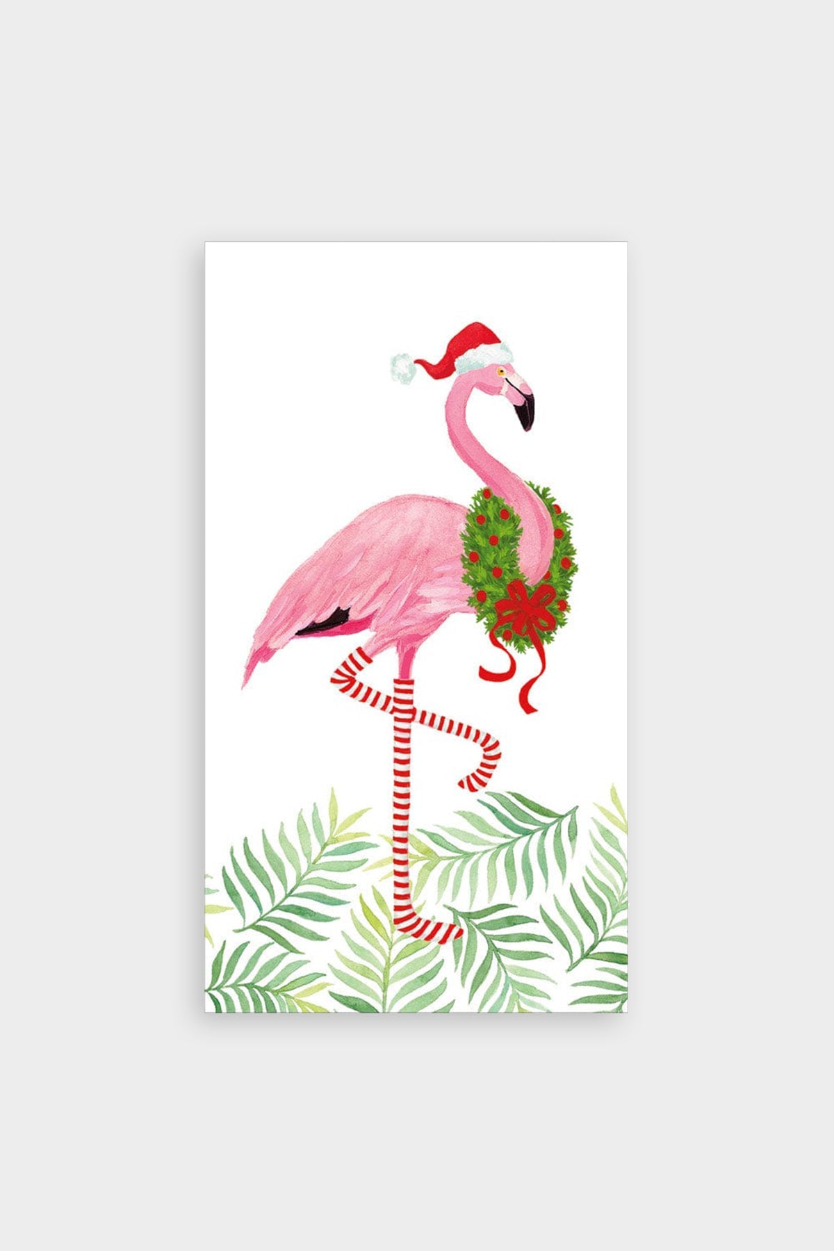 Christmas Flamingos Paper Guest Towel Napkins - shop-olivia.com