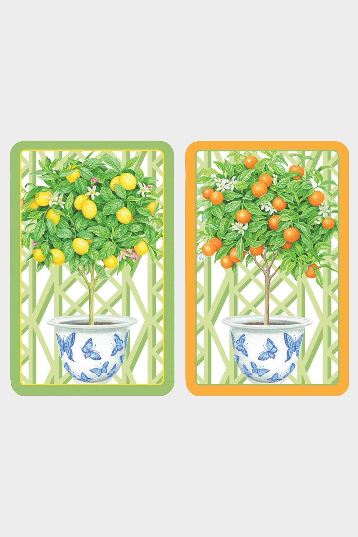 Citrus Topiaries Playing Cards - 2 Decks Included - shop-olivia.com