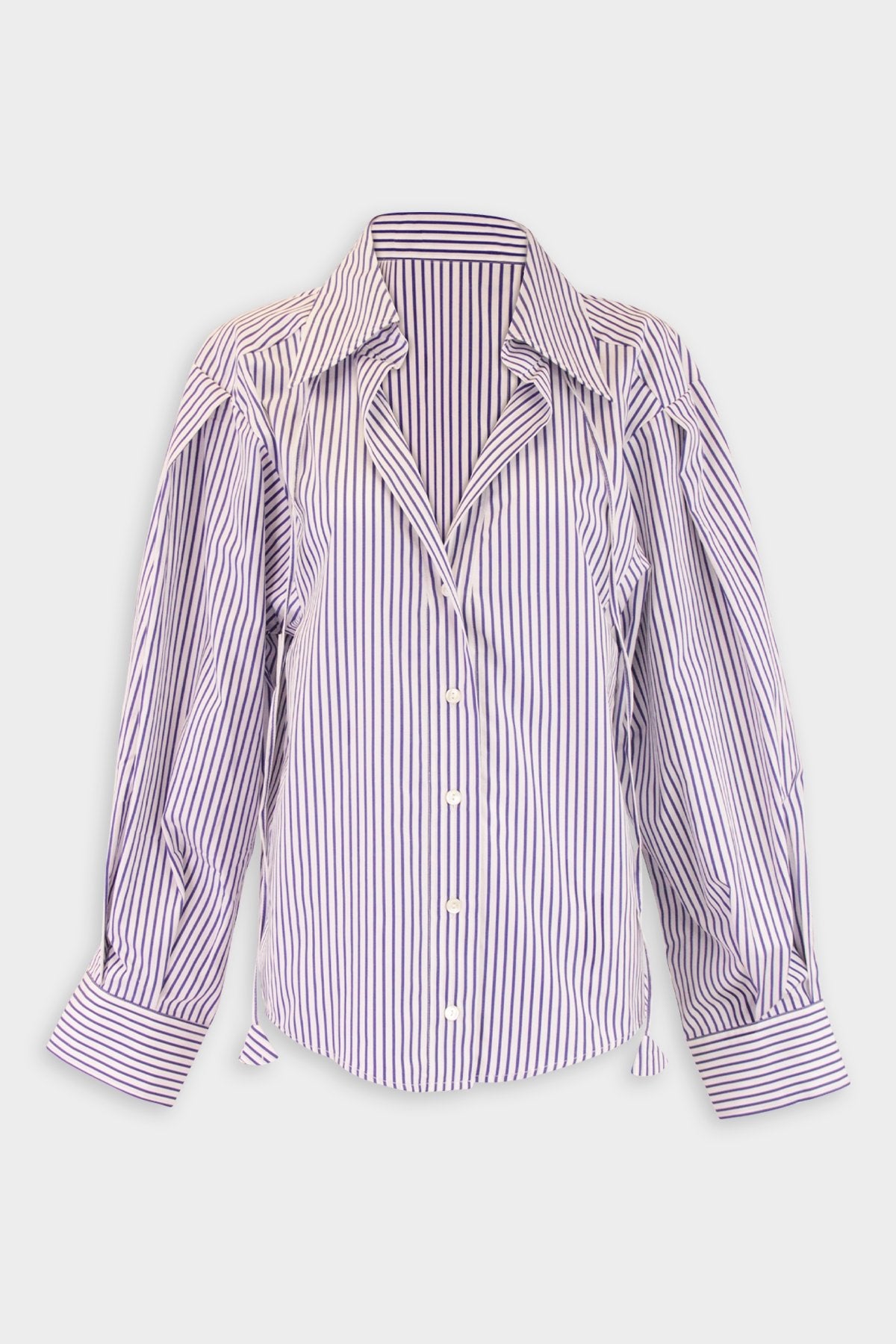 Clarity Shirt in Blue Breton Stripe - shop-olivia.com