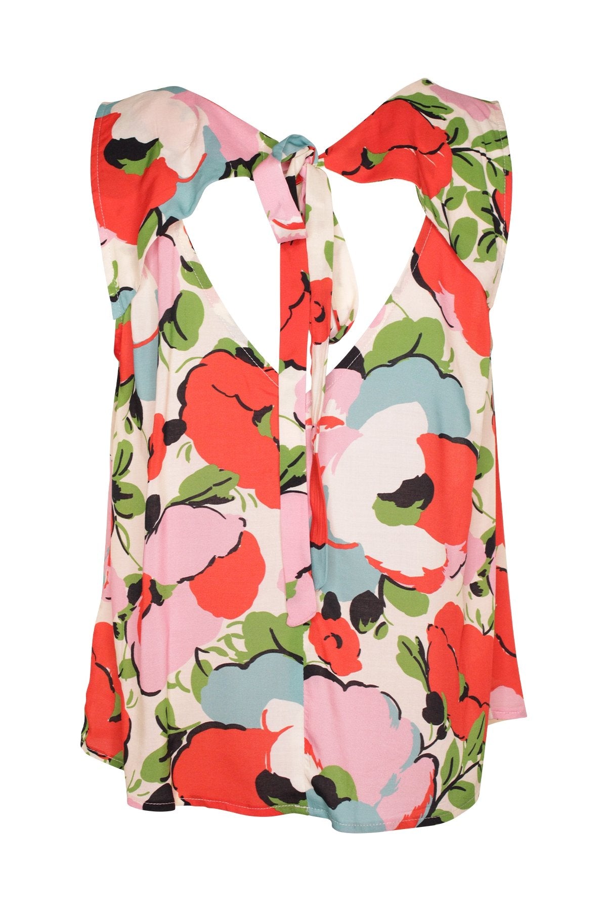 Claudette Sleeveless Blouse in Posey Print - shop-olivia.com