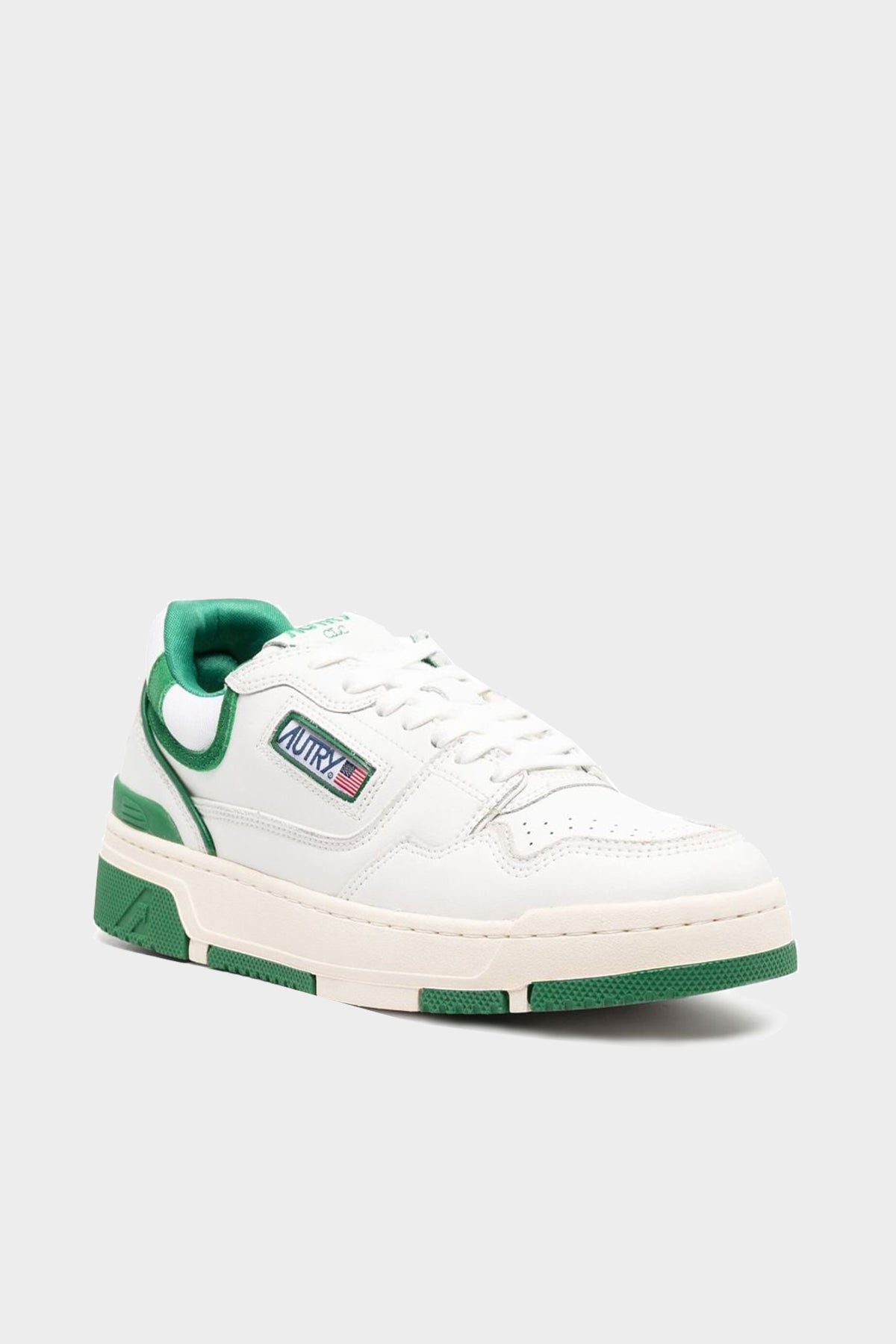 CLC Leather Men Sneaker in Green White - shop-olivia.com