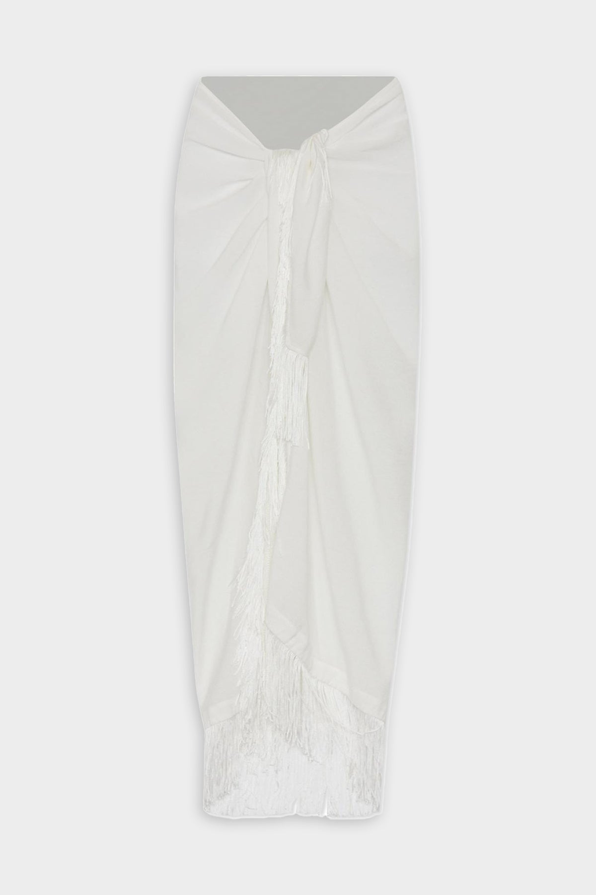 Clemmy Solid Sarong in White - shop-olivia.com