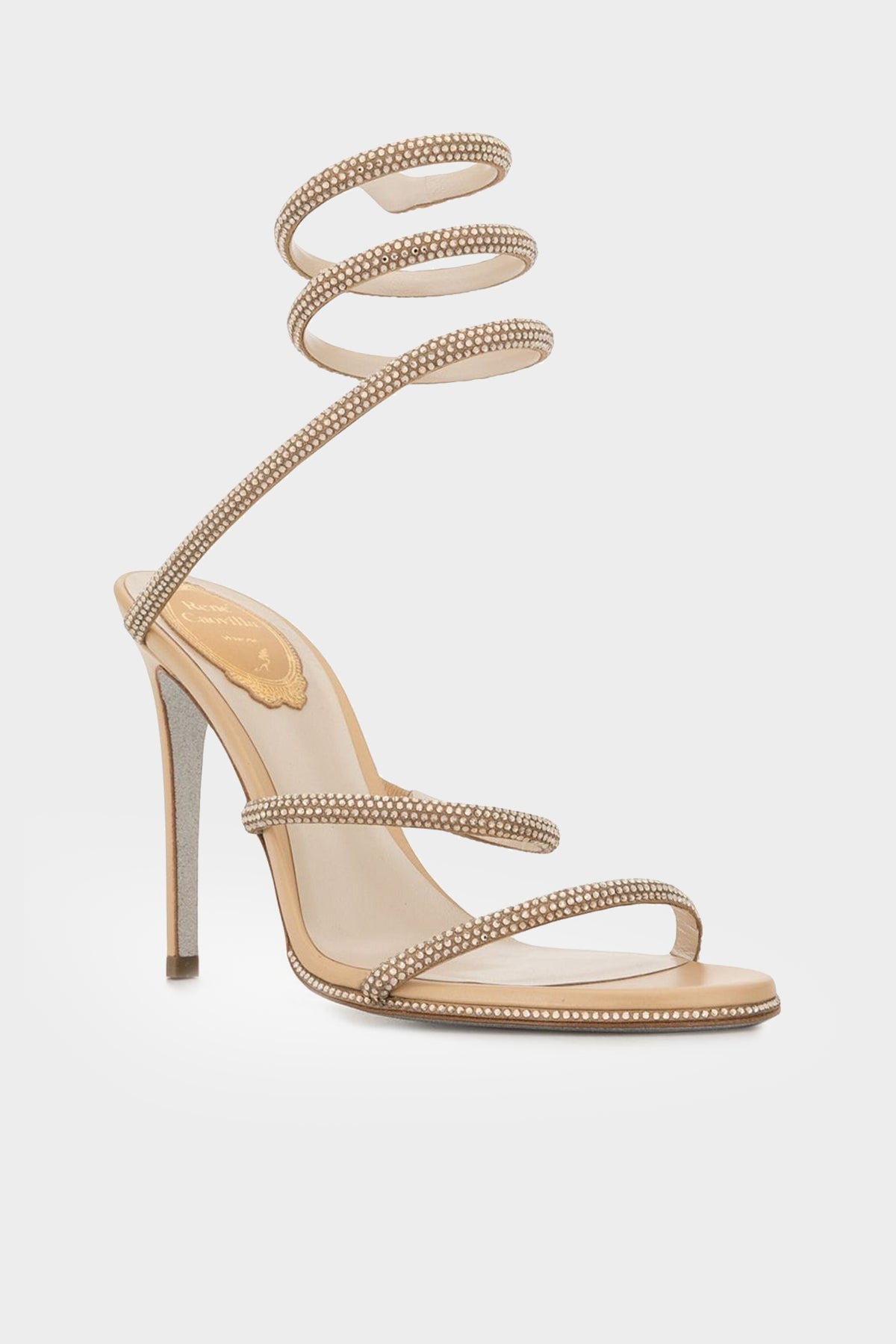 Kaylee Wire Stretch Heeled Sandals (Nude) – Belle Avi