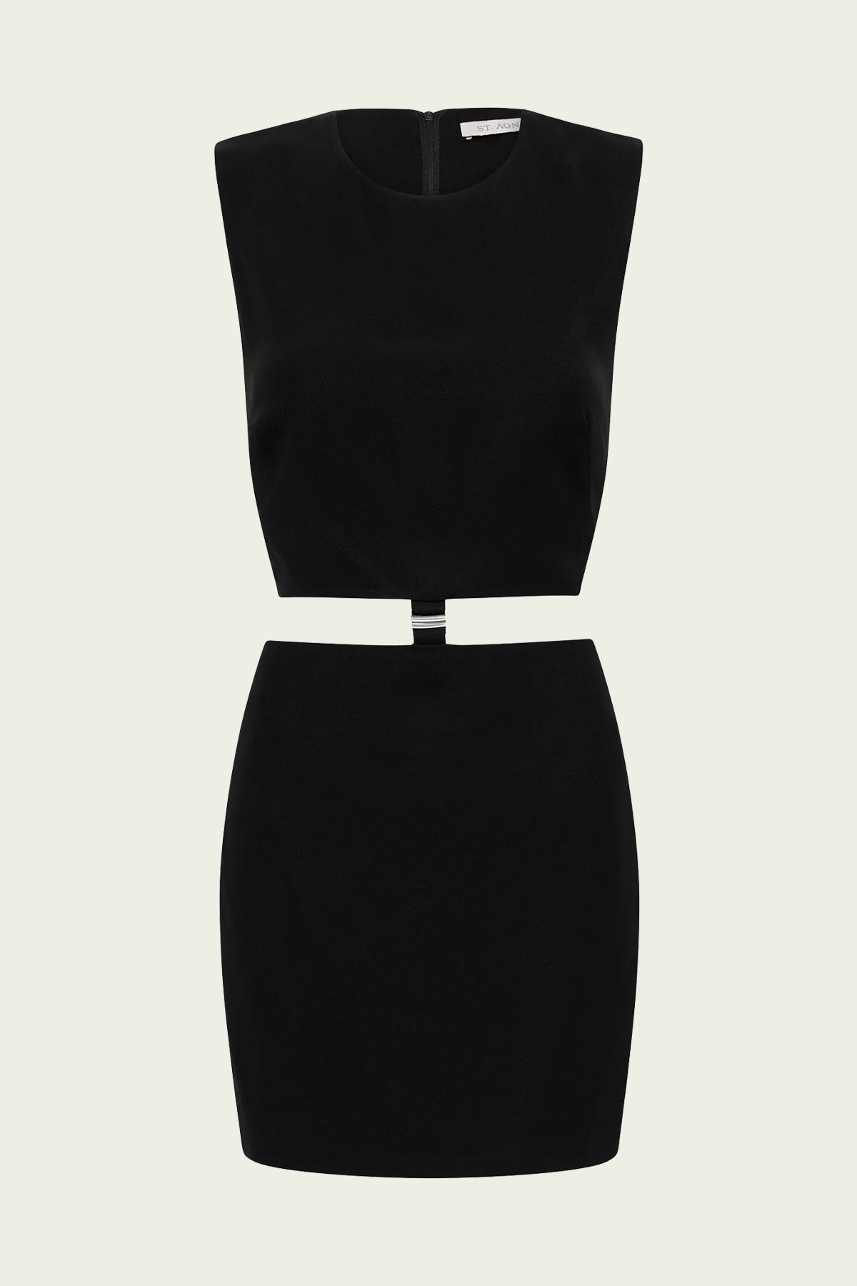 Clip Buckle Mini Dress in Black - shop-olivia.com