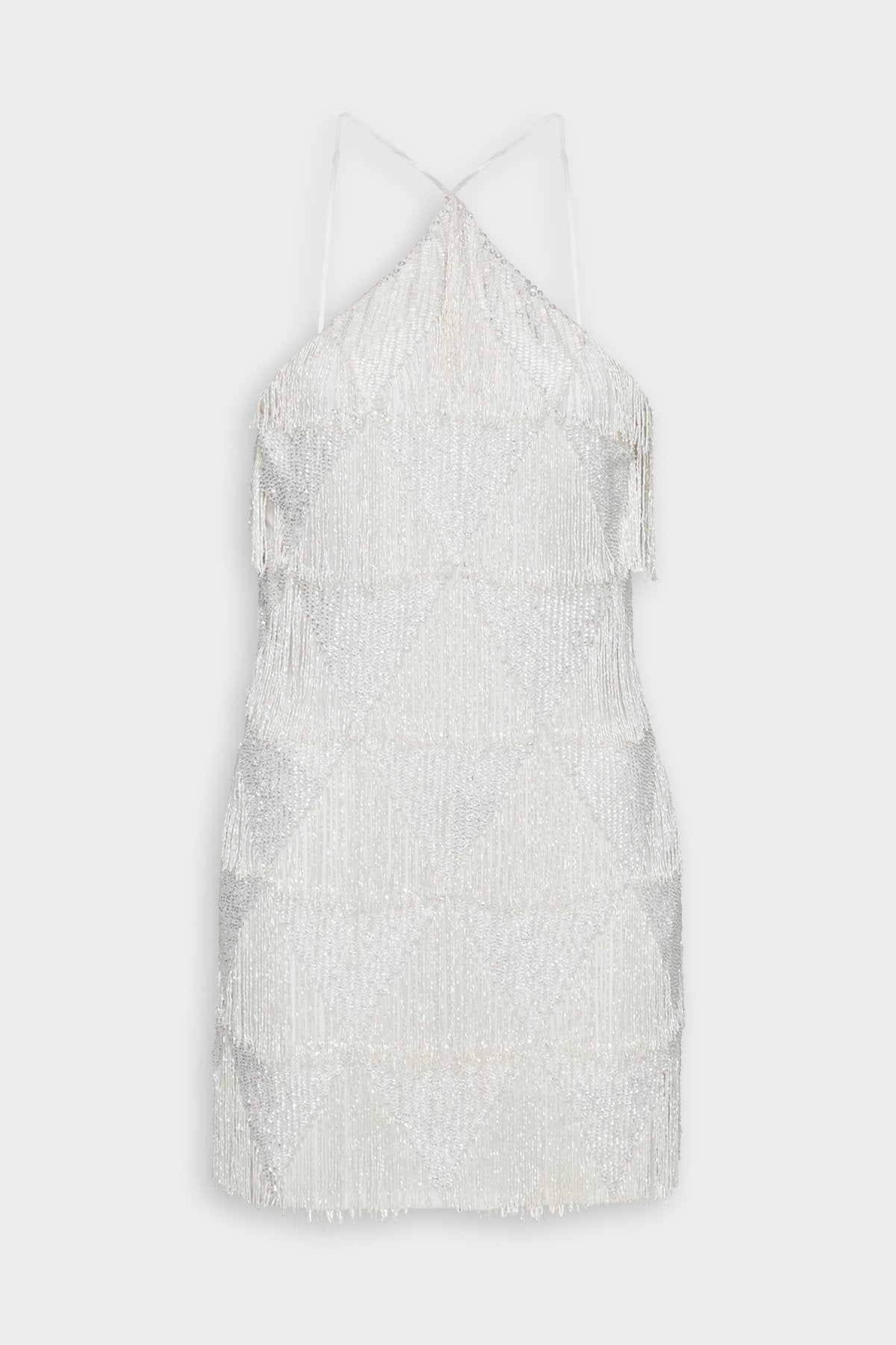 Clover Dress in White Fringe - shop-olivia.com