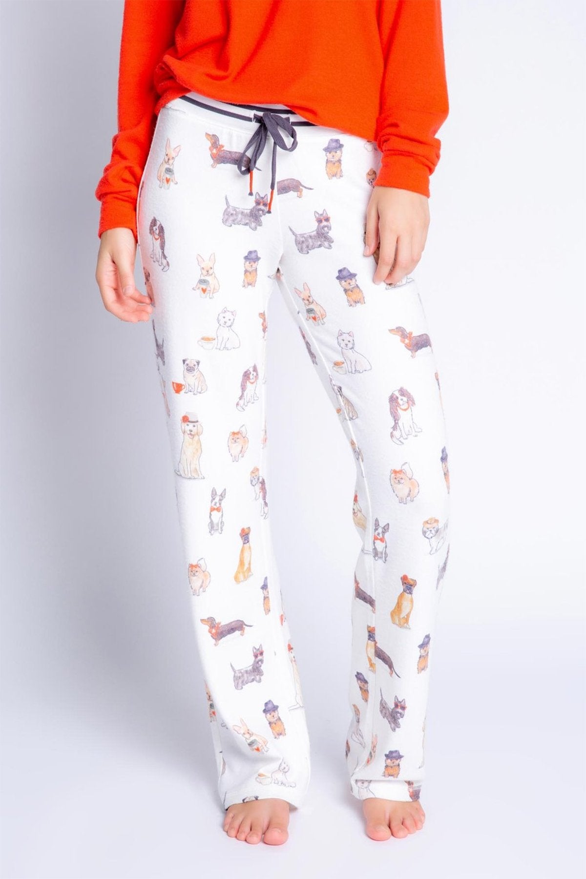 Coffee + Canines Pants in Ivory - shop-olivia.com
