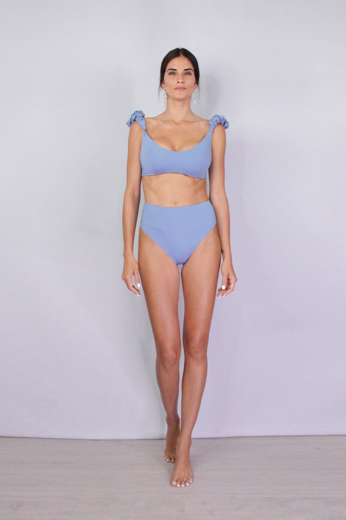 Cotta Two-Piece Swimsuit in Steel Blue - shop-olivia.com
