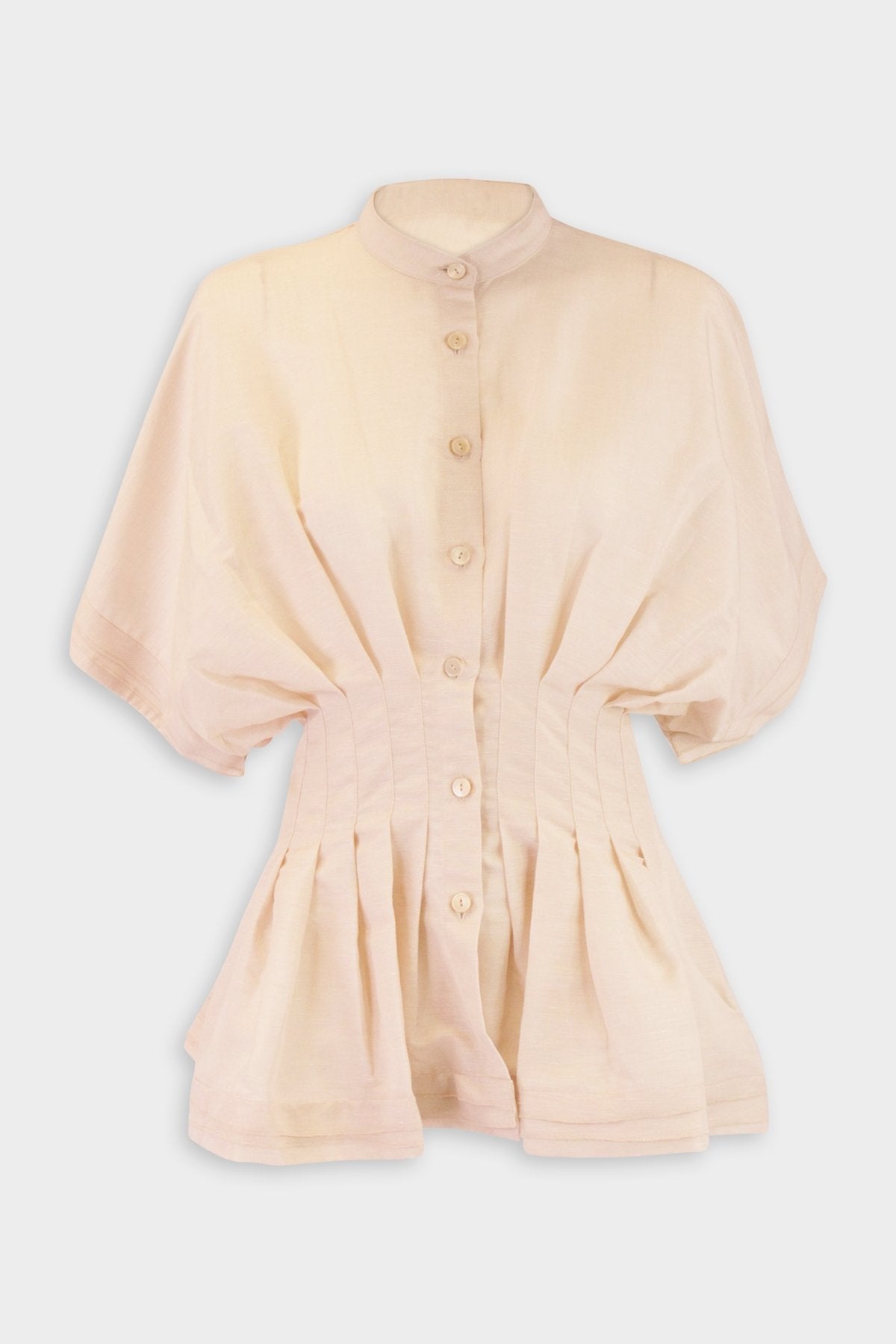 Courage Shirt in Beige Linen/Blend - shop-olivia.com