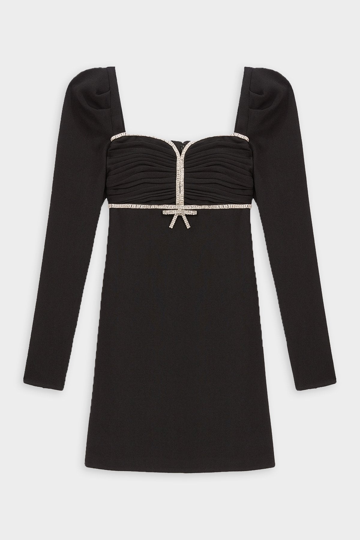 Crepe Mini Dress in Black - shop-olivia.com