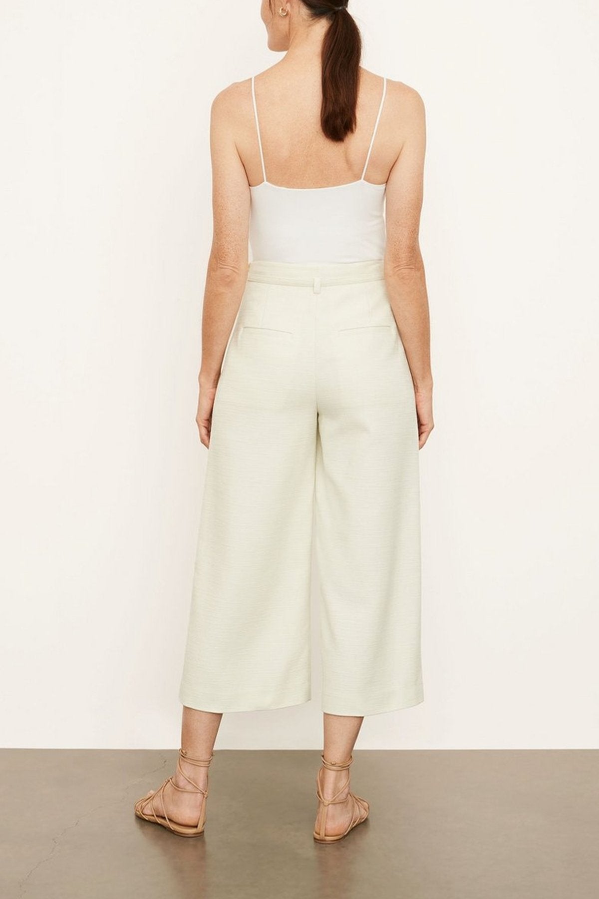 Cropped Panama Pant in Honeydew - shop-olivia.com