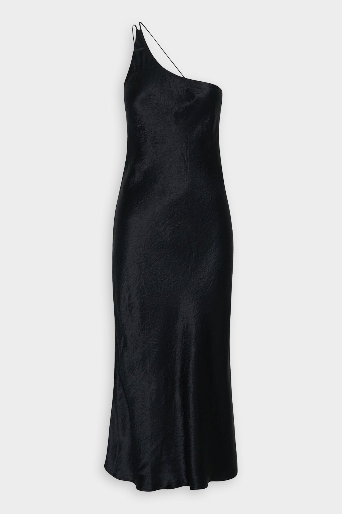 Crush Bias One Shoulder Midi Dress in Black - shop-olivia.com