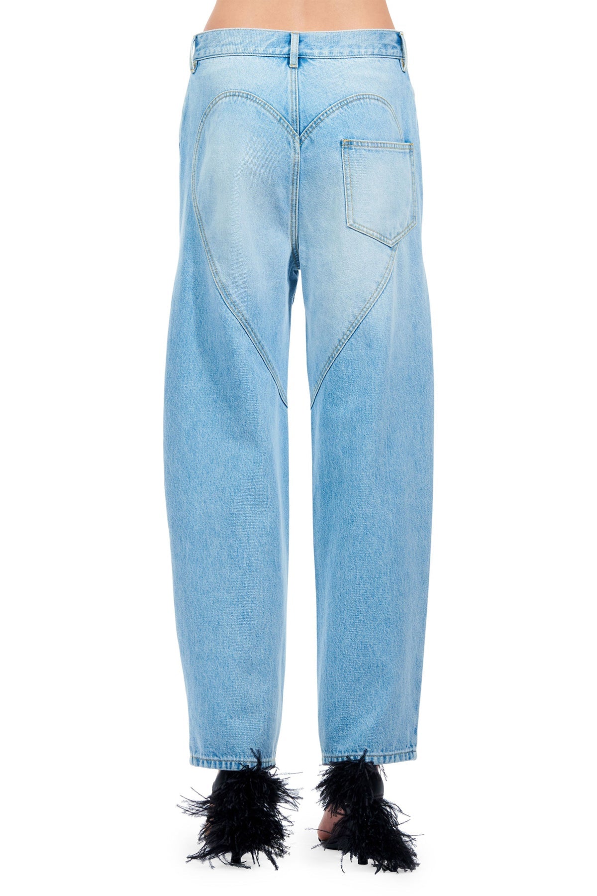 Crystal Slit Jean in Light Blue - shop-olivia.com