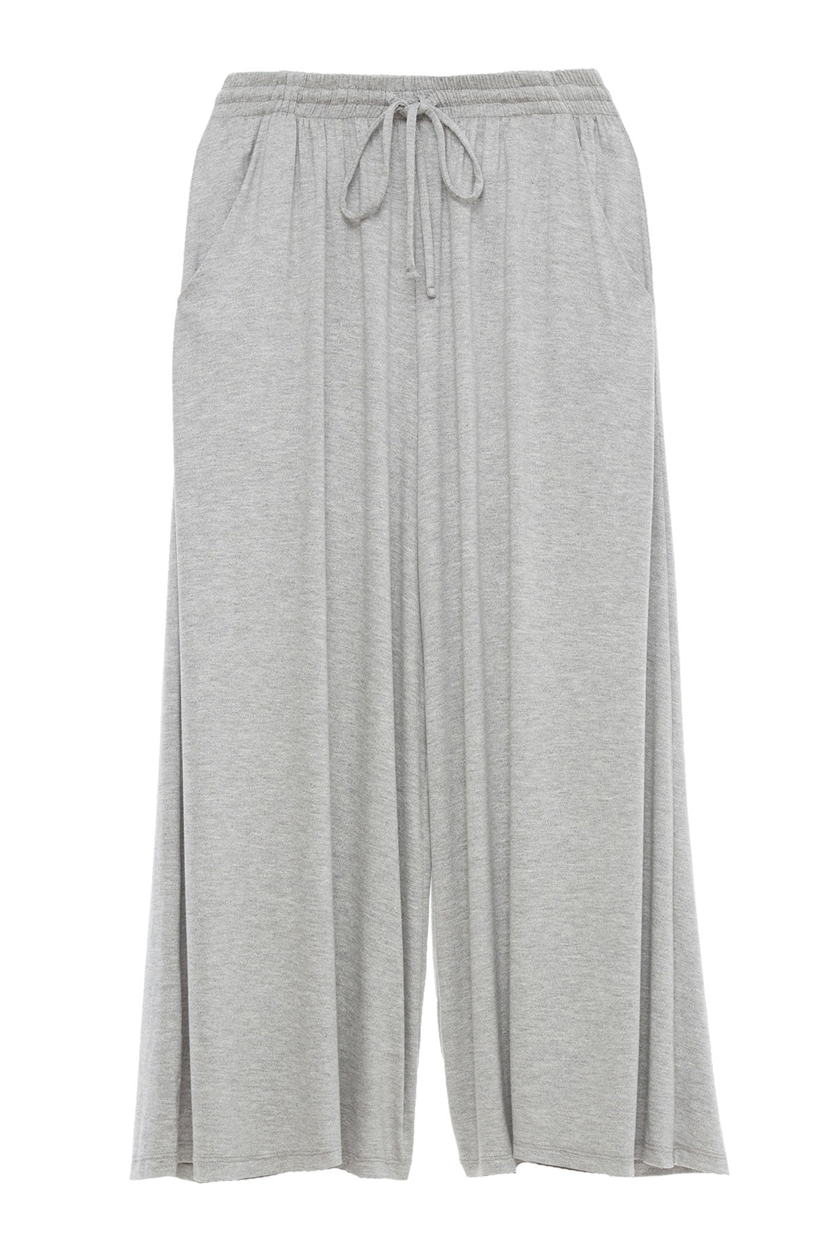 Darby Cropped Wide Leg Pant Heather Grey - shop-olivia.com