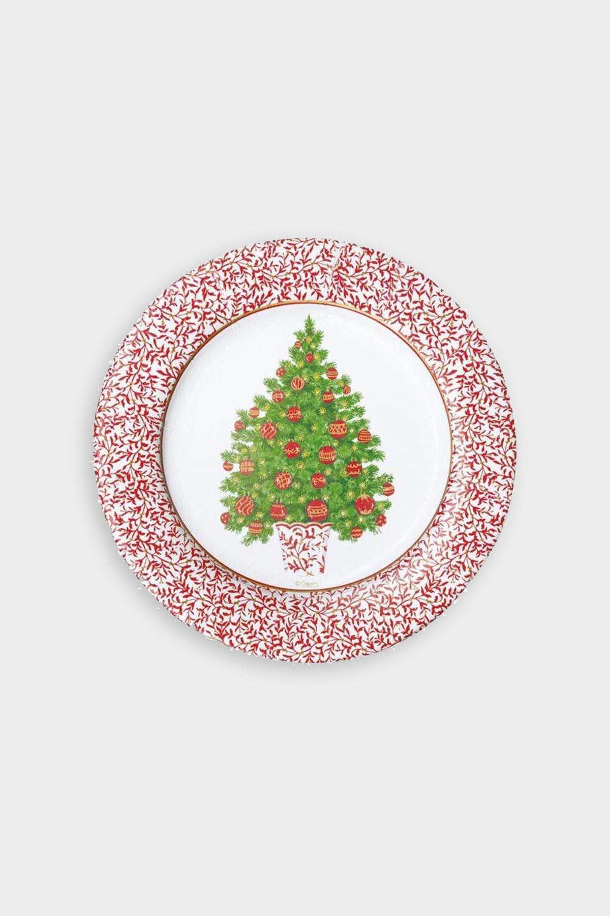 Decorated Tree Paper Salad & Dessert Plates - shop-olivia.com