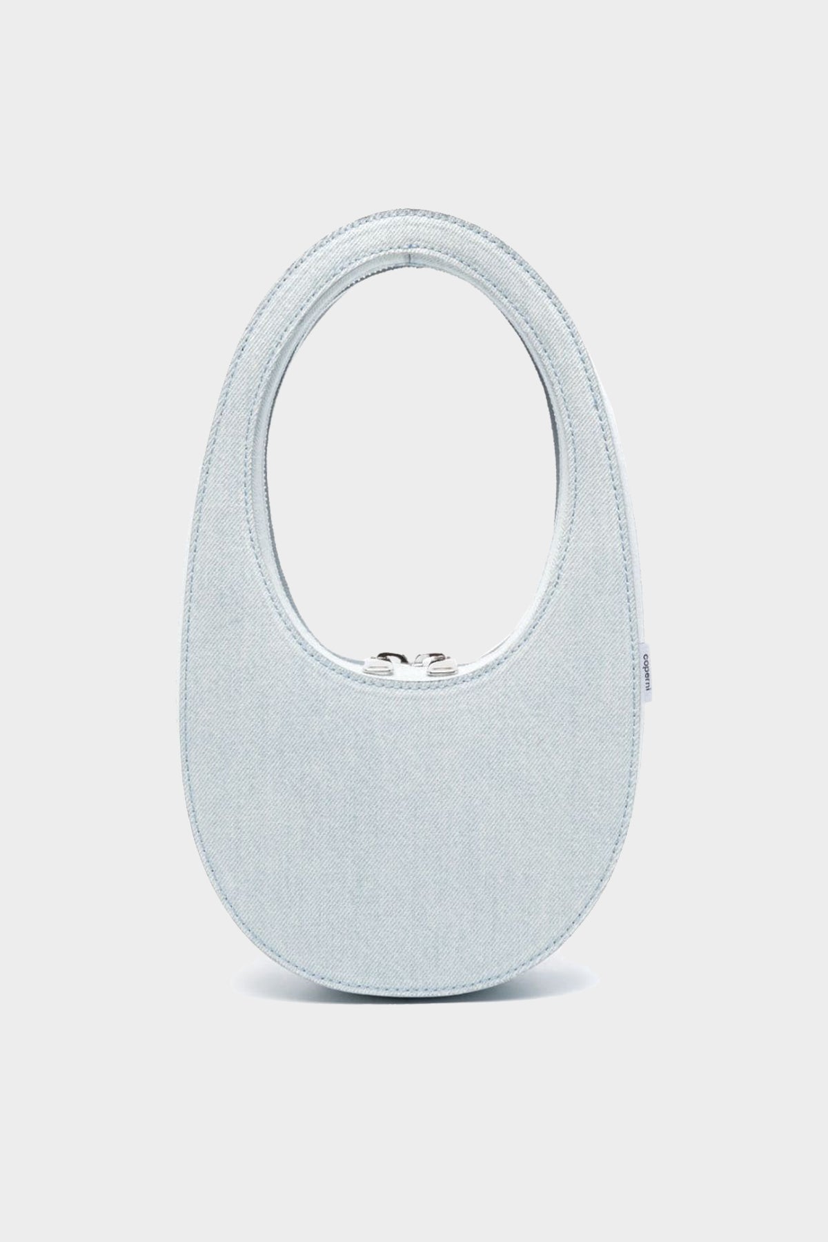 Denim Mini Swipe Bag in Ice Blue - shop-olivia.com