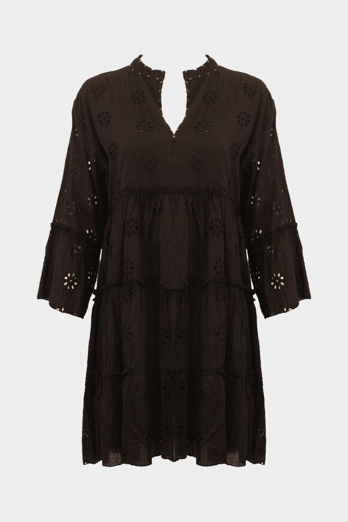 Dennis Short Dress in Black - shop-olivia.com